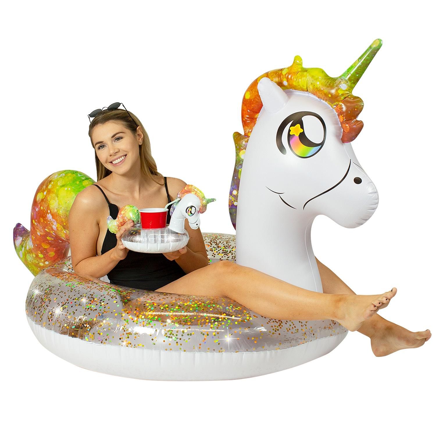 PoolCandy Glitter Unicorn Pool and Drink Float product image