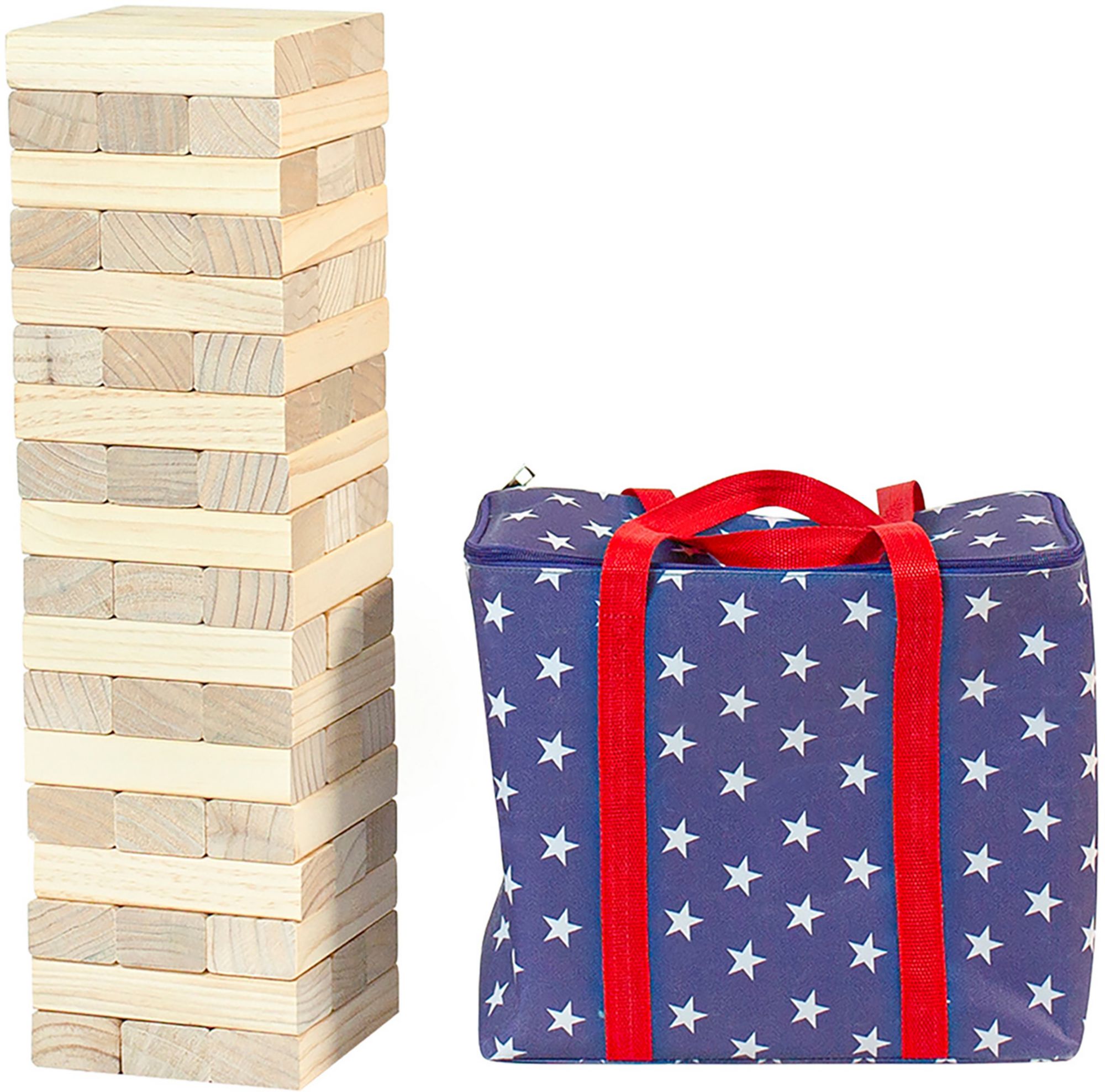 YardCandy Stars and Stripes Wooden Tumbling Tower product image