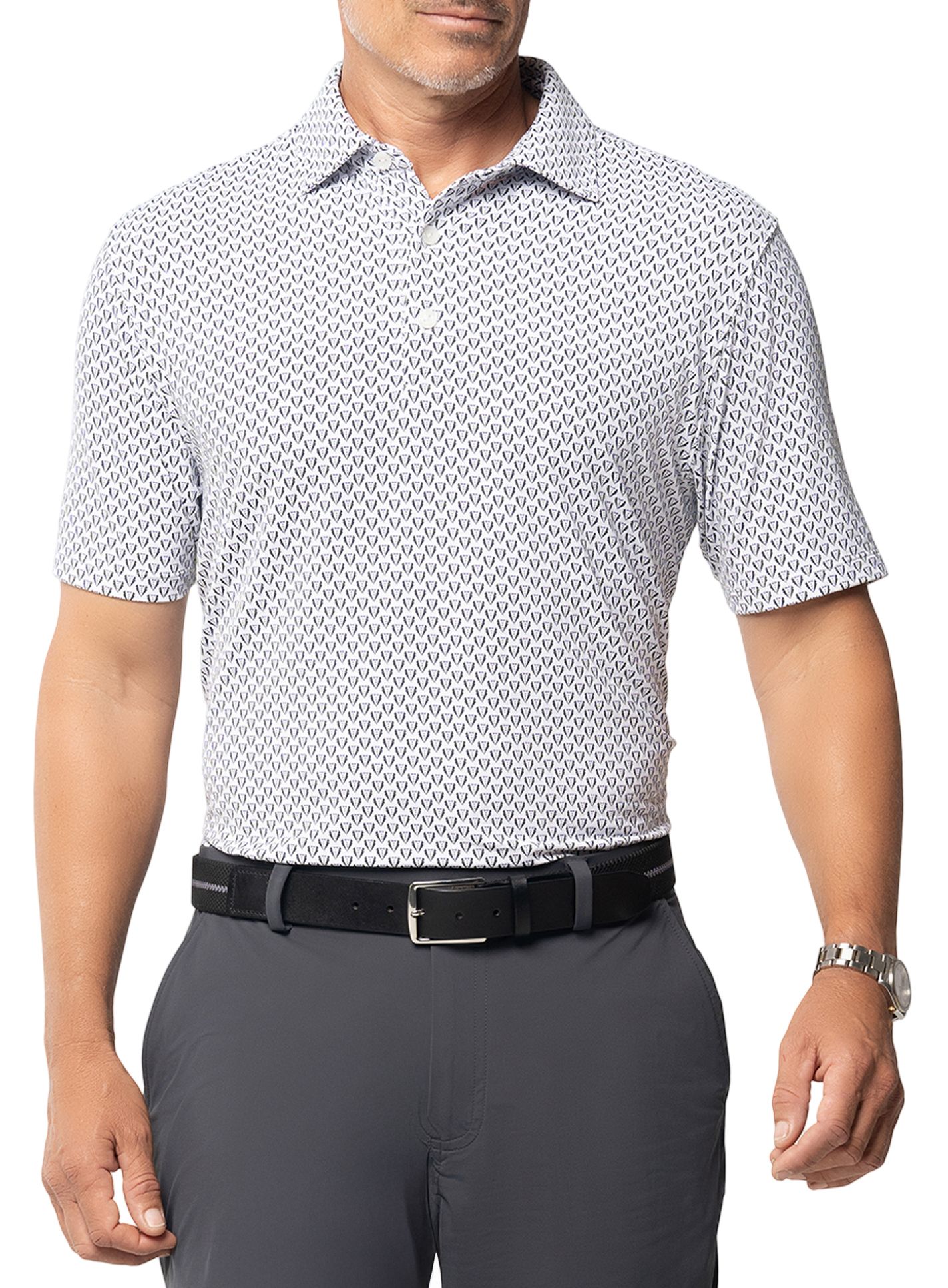 IBKUL Men's Tuxedo Modern Fit Short Sleeve Golf Polo product image