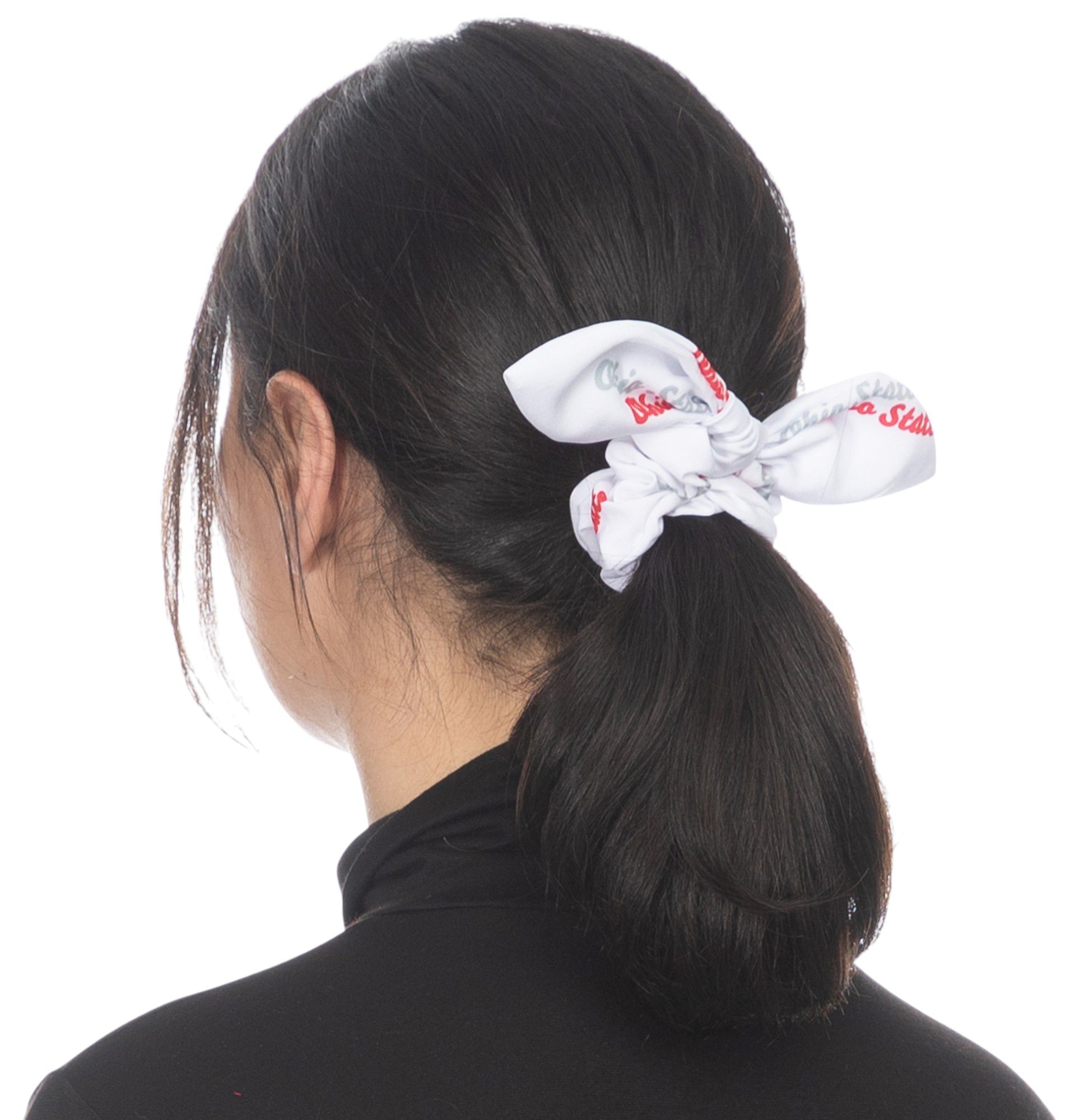 ZooZatZ Women's Ohio State Buckeyes White Bow Scrunchie product image