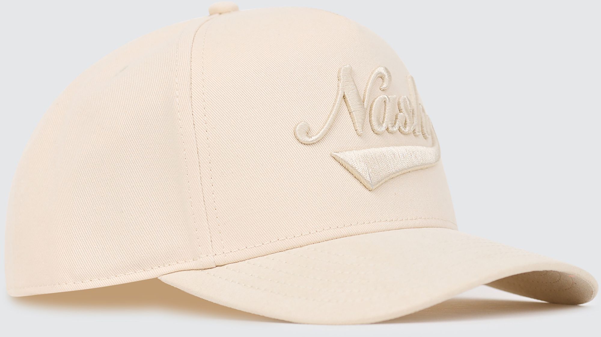 Nash Adult Nashville Cream Tonal Script Snapback Adjustable Hat product image