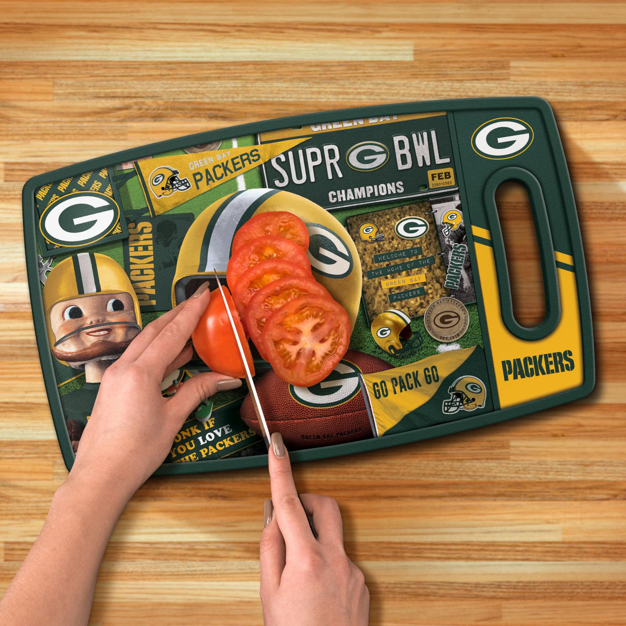 YouTheFan Green Bay Packers Retro Cutting Board product image
