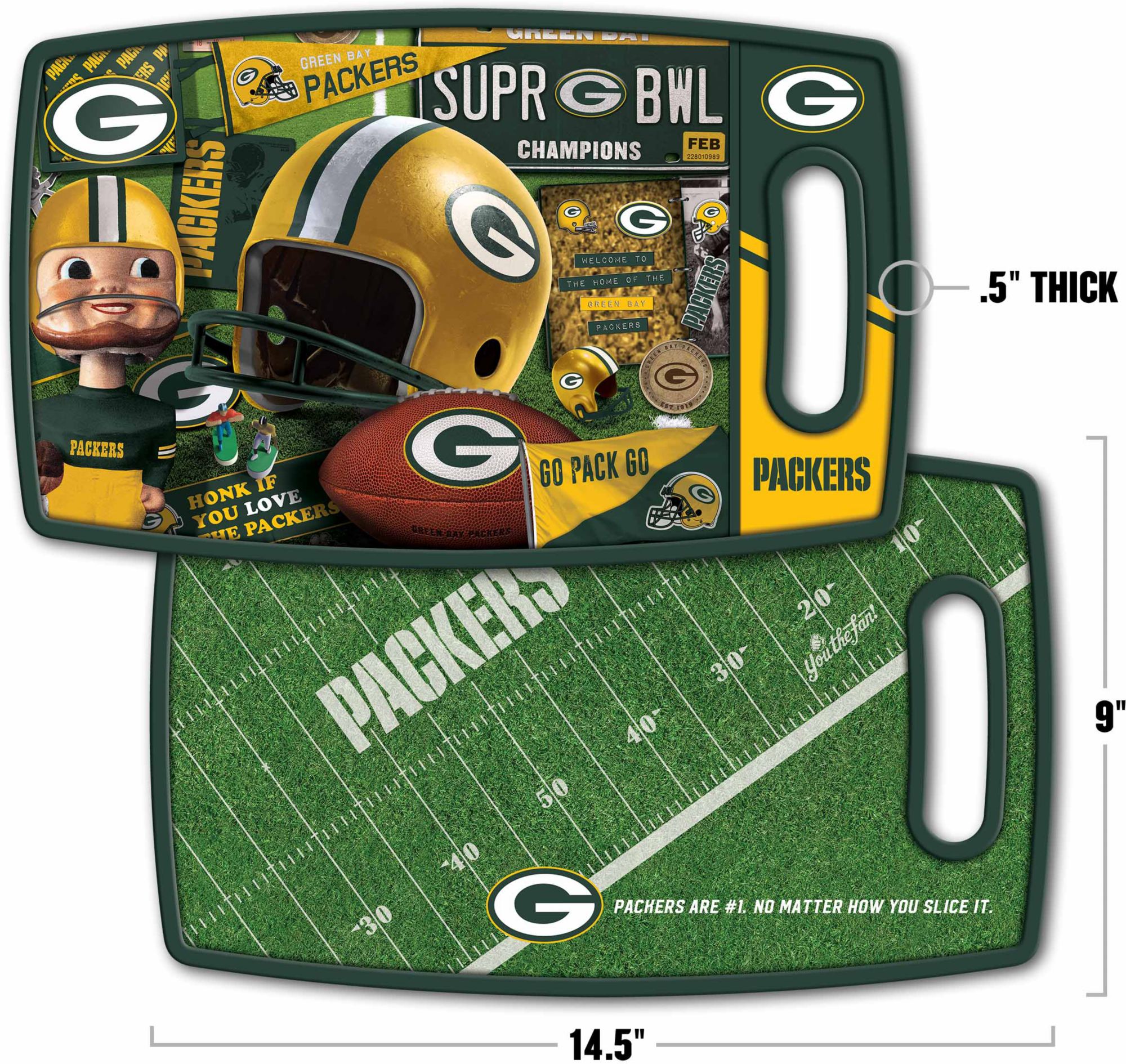 YouTheFan Green Bay Packers Retro Cutting Board product image