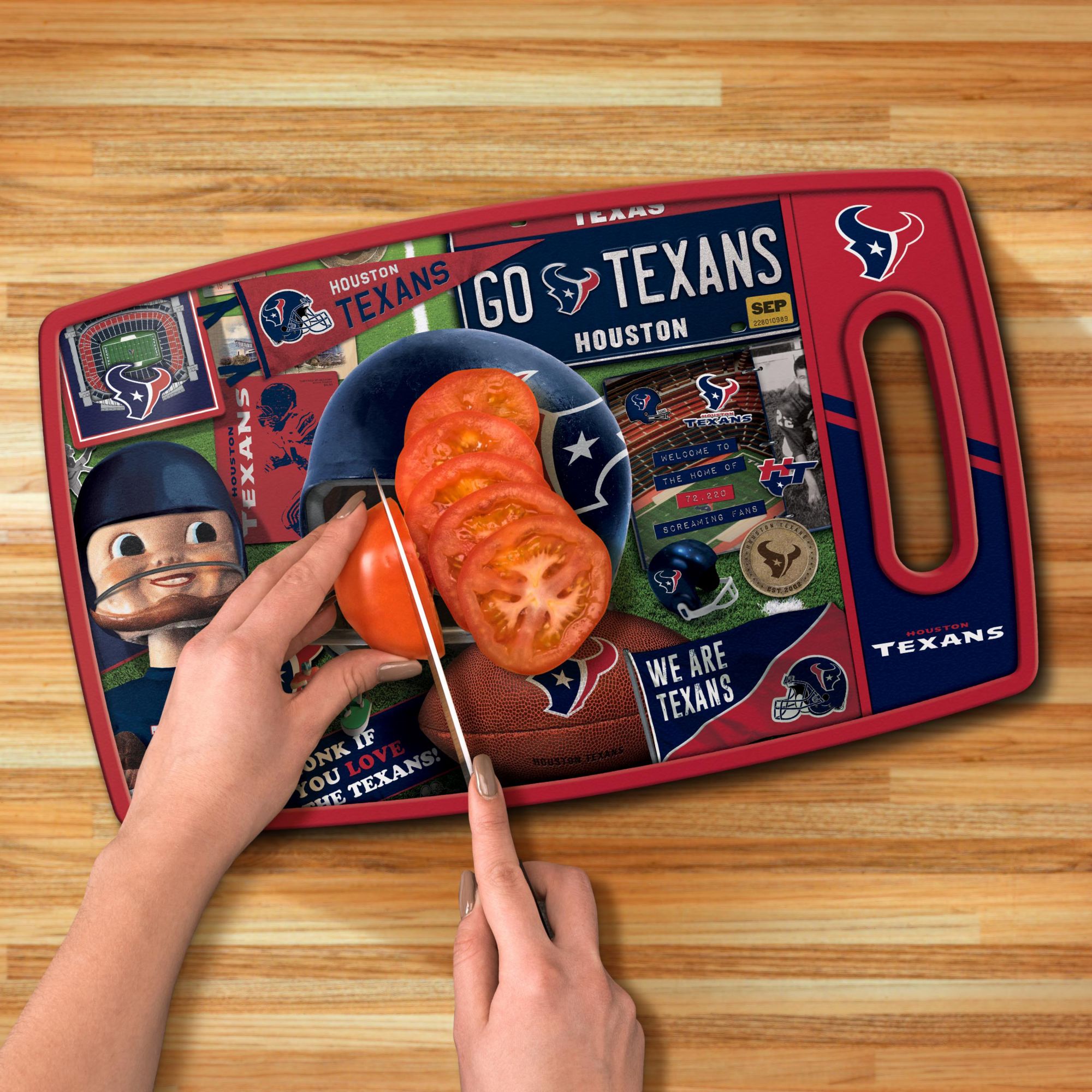 YouTheFan Houston Texans Retro Cutting Board product image
