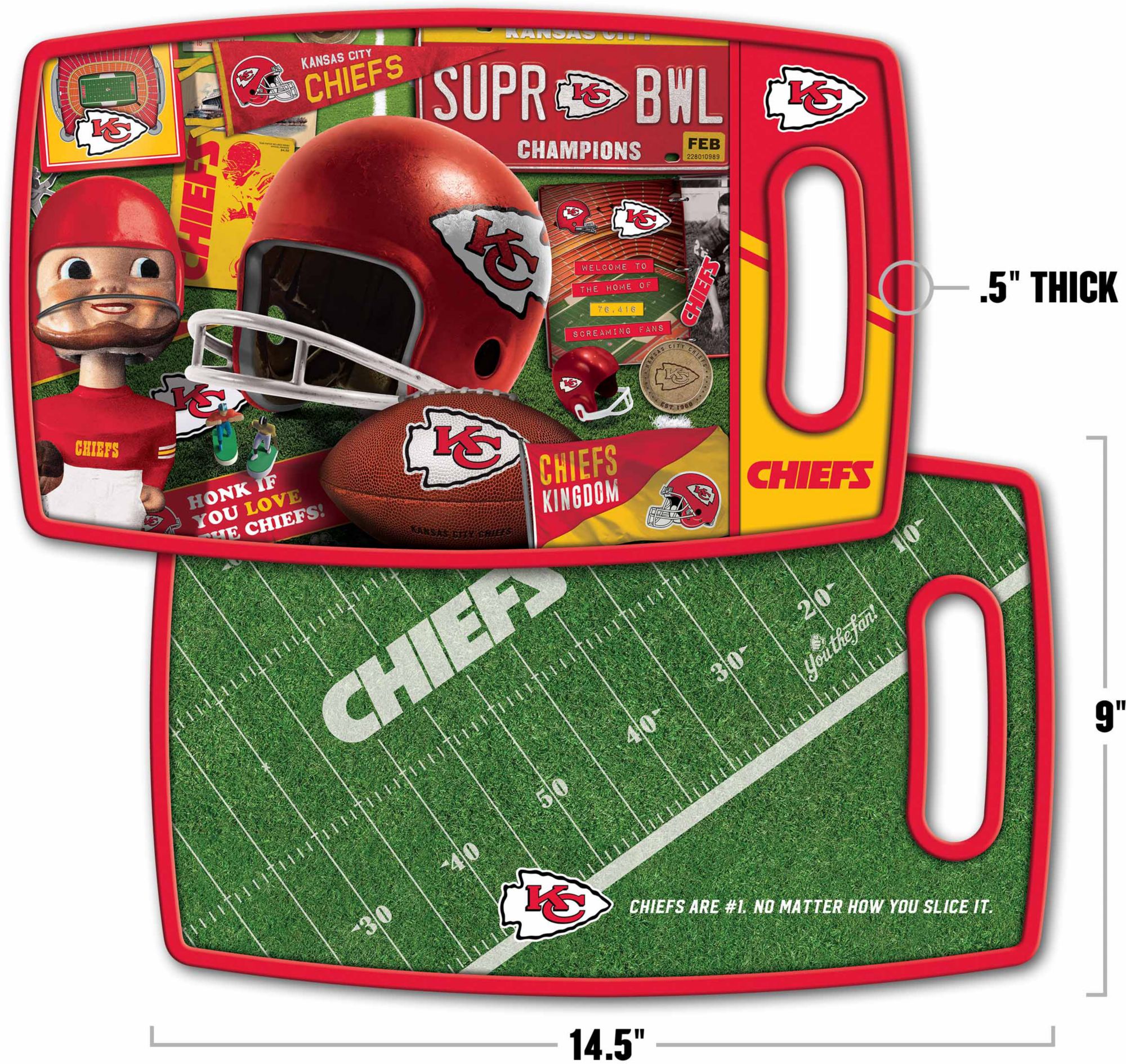 YouTheFan Kansas City Chiefs Retro Cutting Board product image