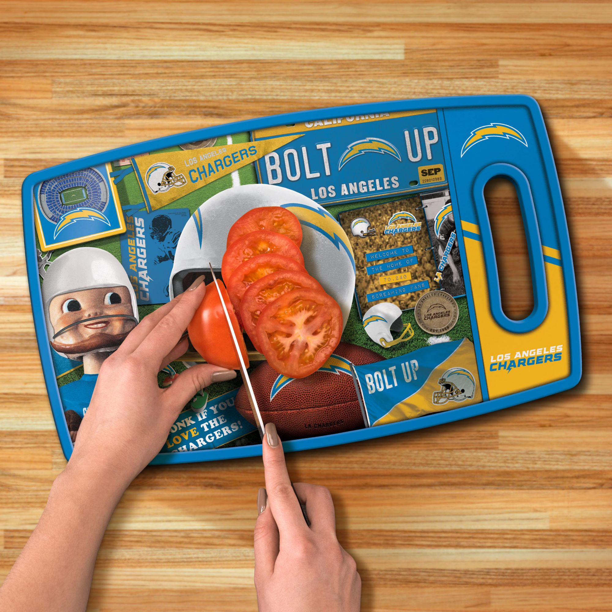 YouTheFan Los Angeles Chargers Retro Cutting Board product image