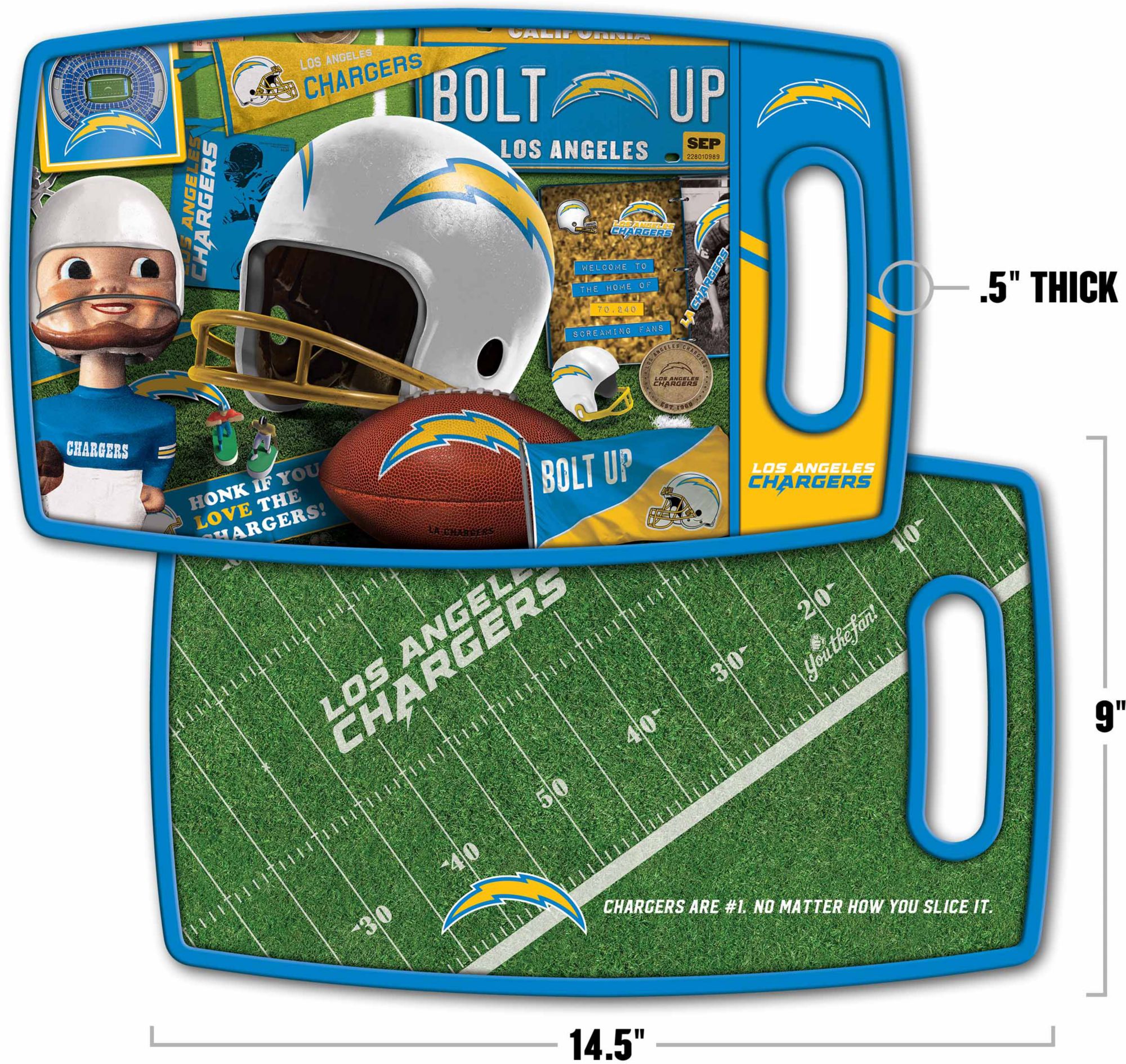 YouTheFan Los Angeles Chargers Retro Cutting Board product image