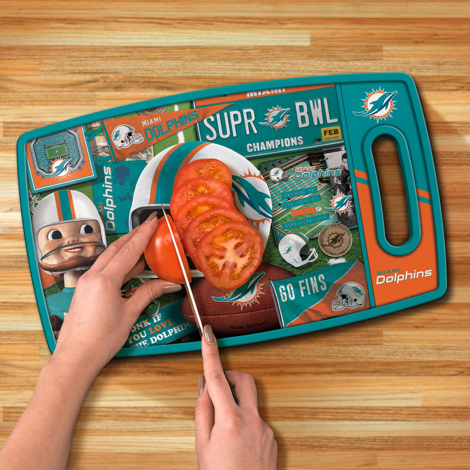 YouTheFan Miami Dolphins Retro Cutting Board product image