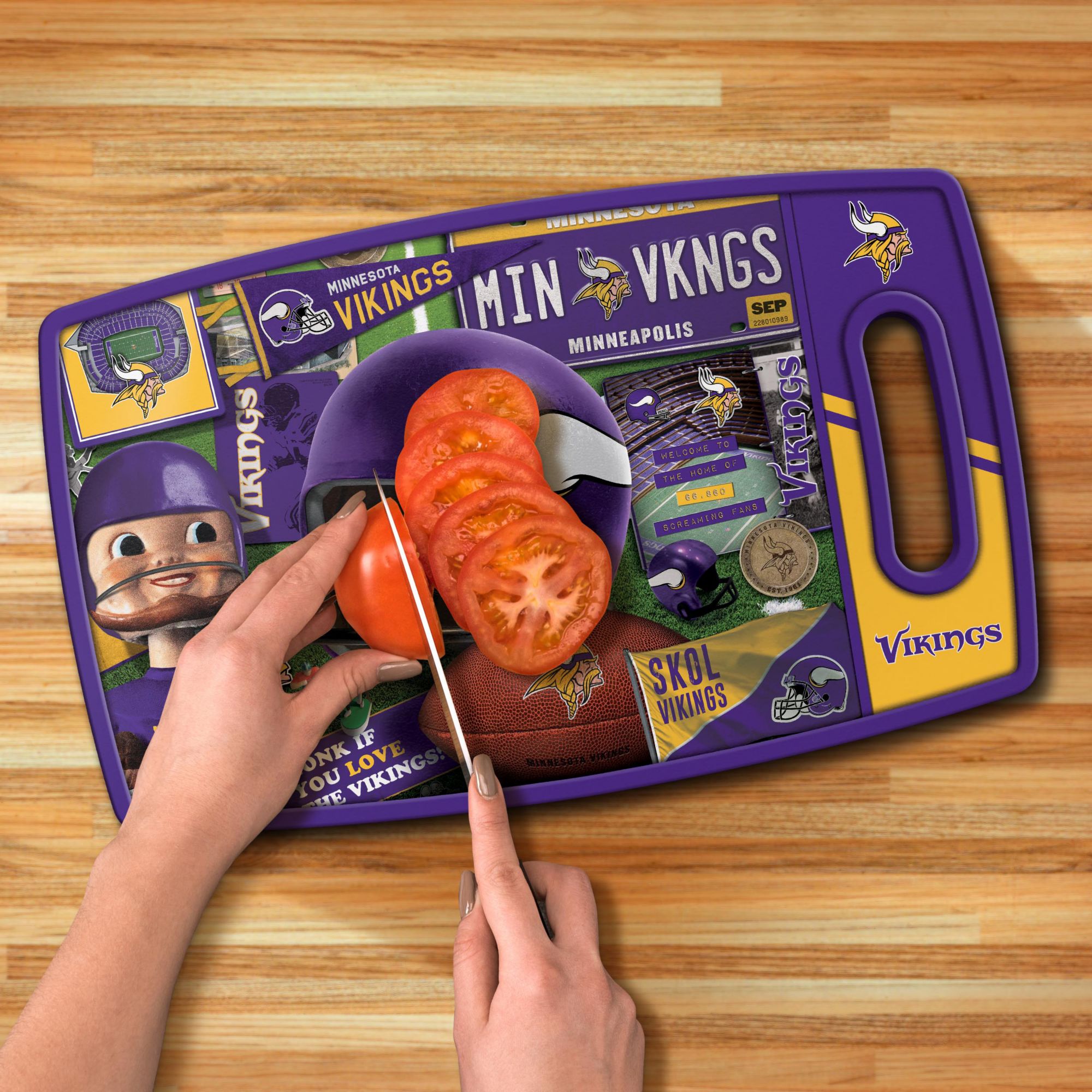 YouTheFan Minnesota Vikings Retro Cutting Board product image