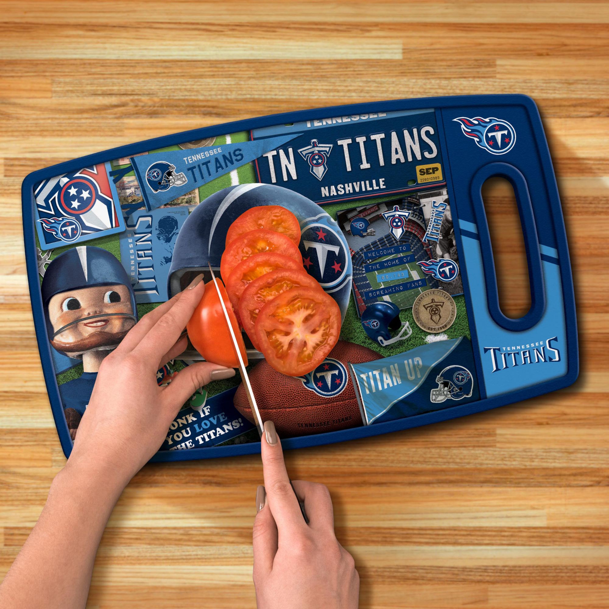 YouTheFan Tennessee Titans Retro Cutting Board product image