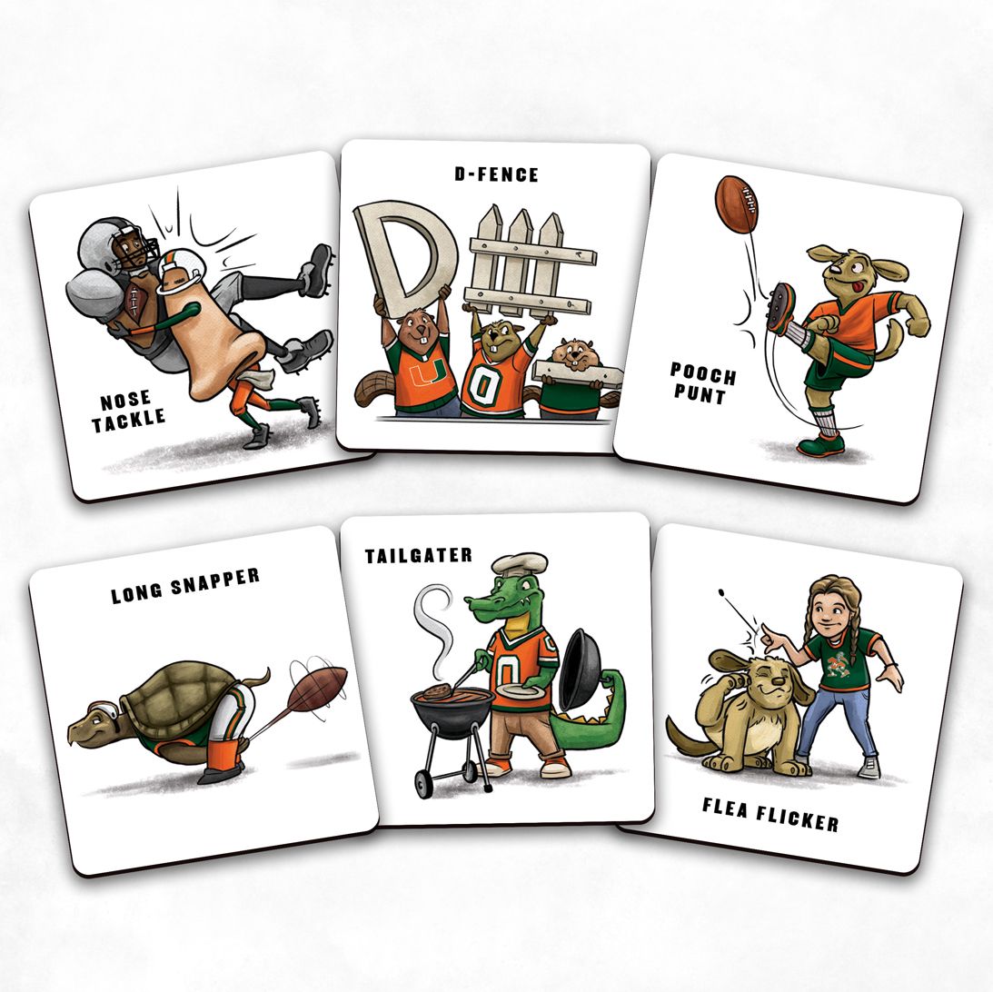 You The Fan Miami Hurricanes Memory Match Game