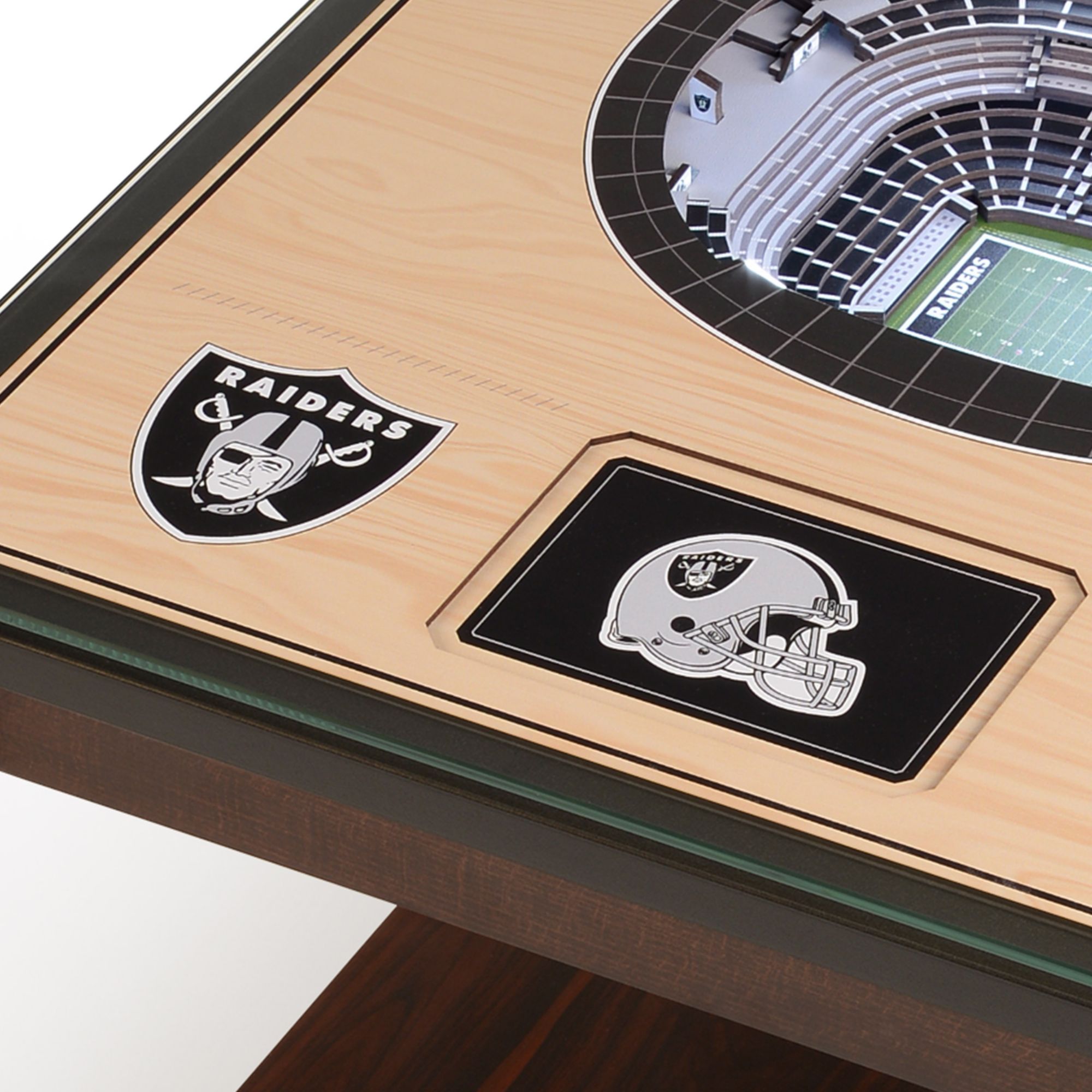 You The Fan Las Vegas Raiders 25-Layer StadiumViews Lighted End Table product image