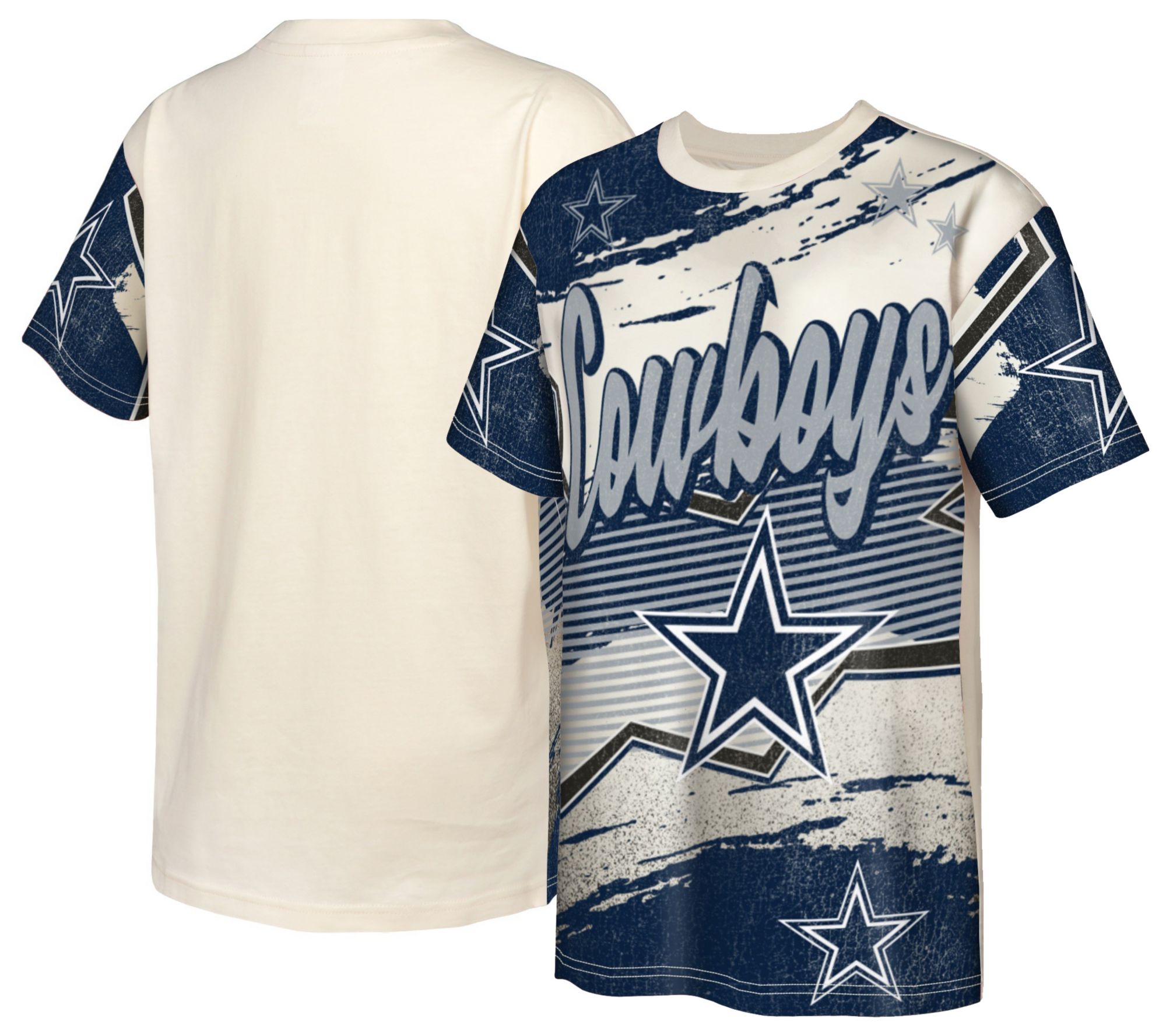 NFL Team Apparel Youth Dallas Cowboys White Make Noise Short Sleeve T-Shirt product image
