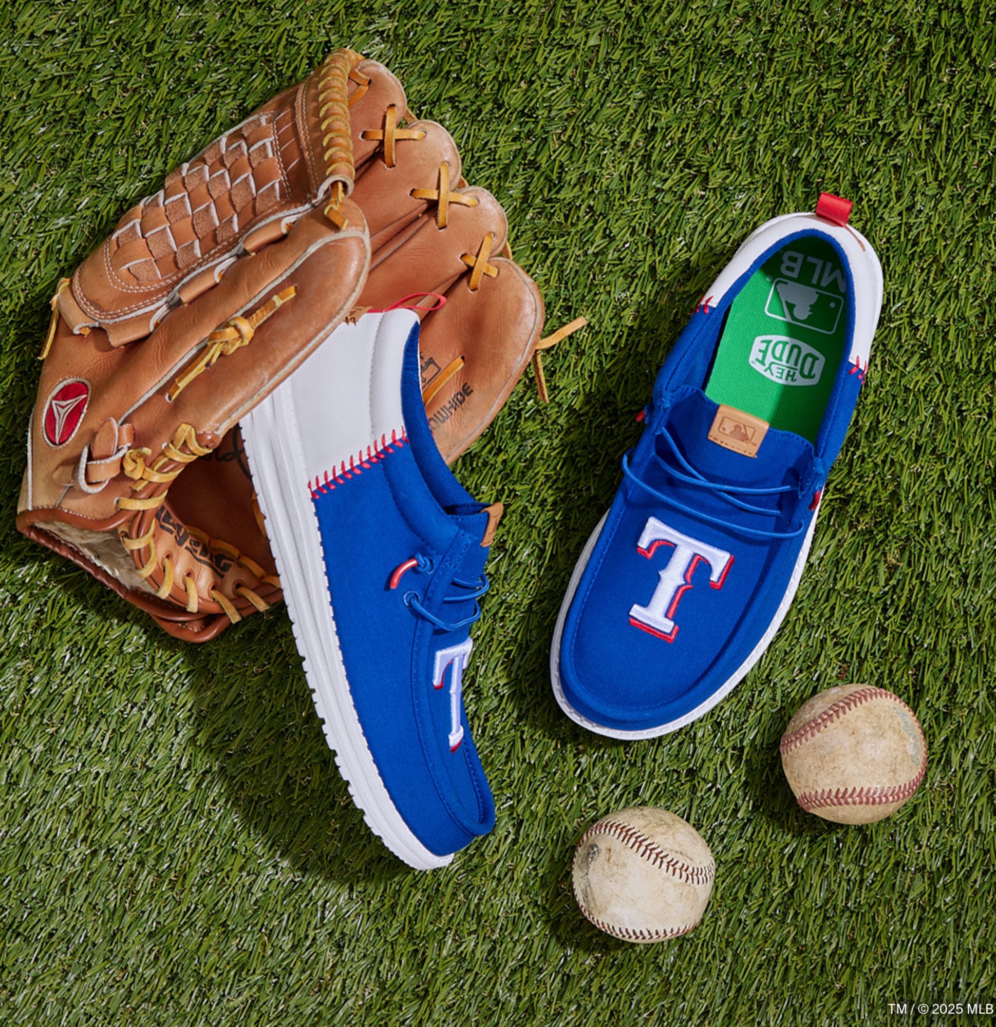 Hey Dude Men's Wally Funk MLB Rangers Shoes Dick's Sporting Goods