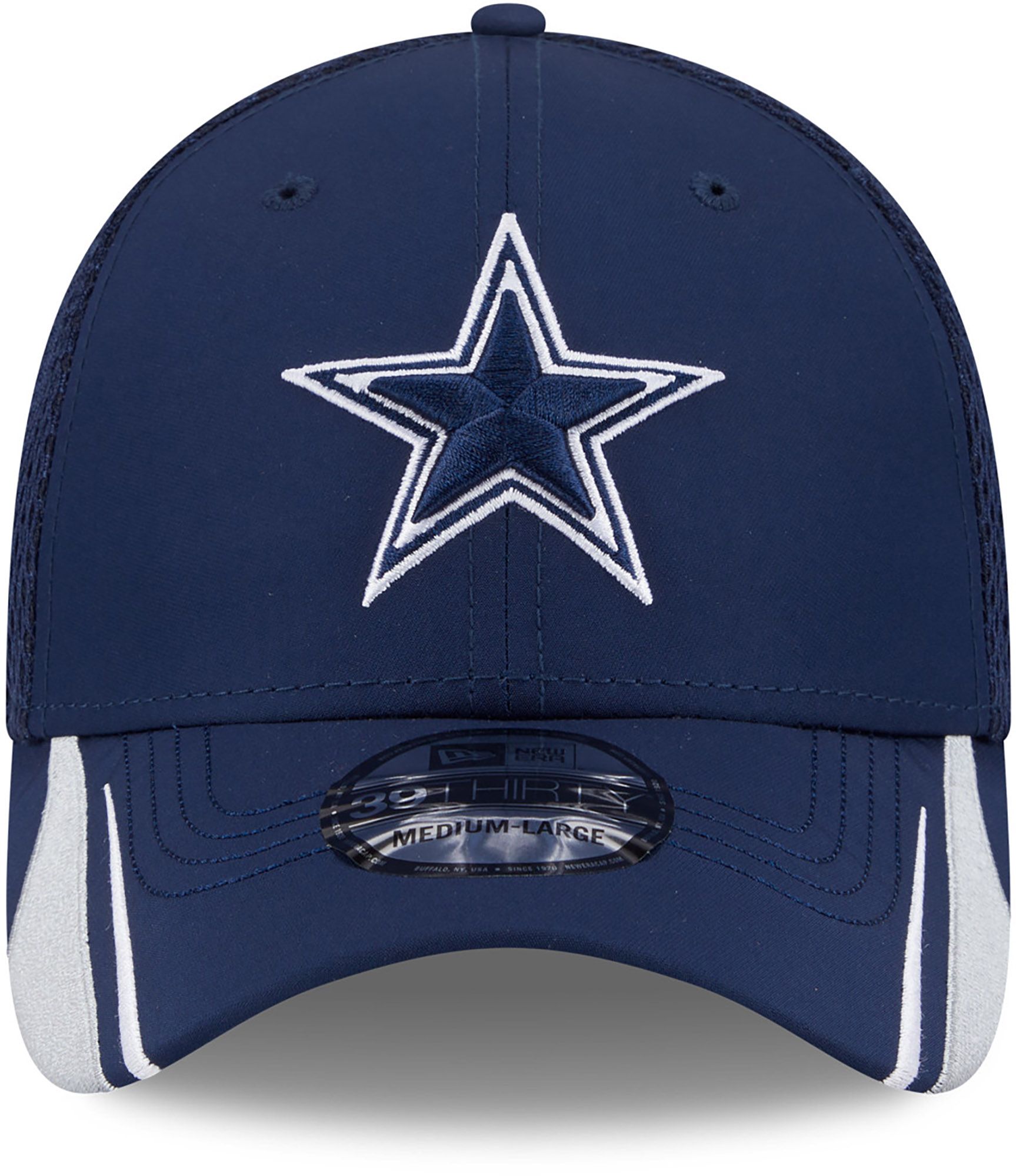 New Era Adult Dallas Cowboys Navy Linear 39Thirty Stretch Fit Hat product image