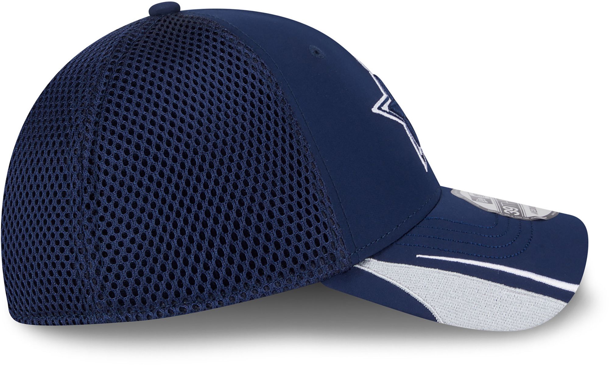 New Era Adult Dallas Cowboys Navy Linear 39Thirty Stretch Fit Hat product image