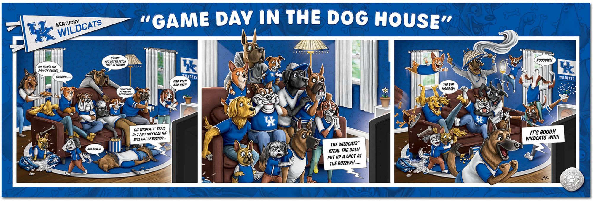 YouTheFan Kentucky Wildcats Game Day in the Dog House 1000-Piece Puzzle