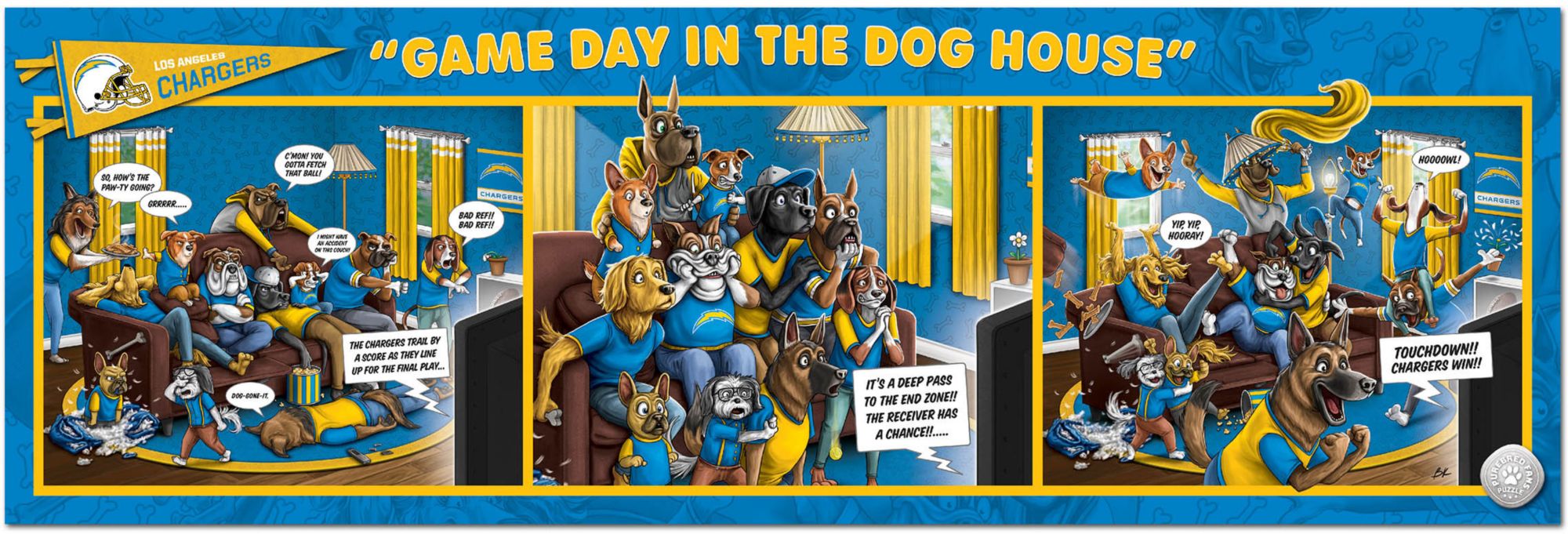 You The Fan Los Angeles Chargers Gameday In The Dog House Puzzle