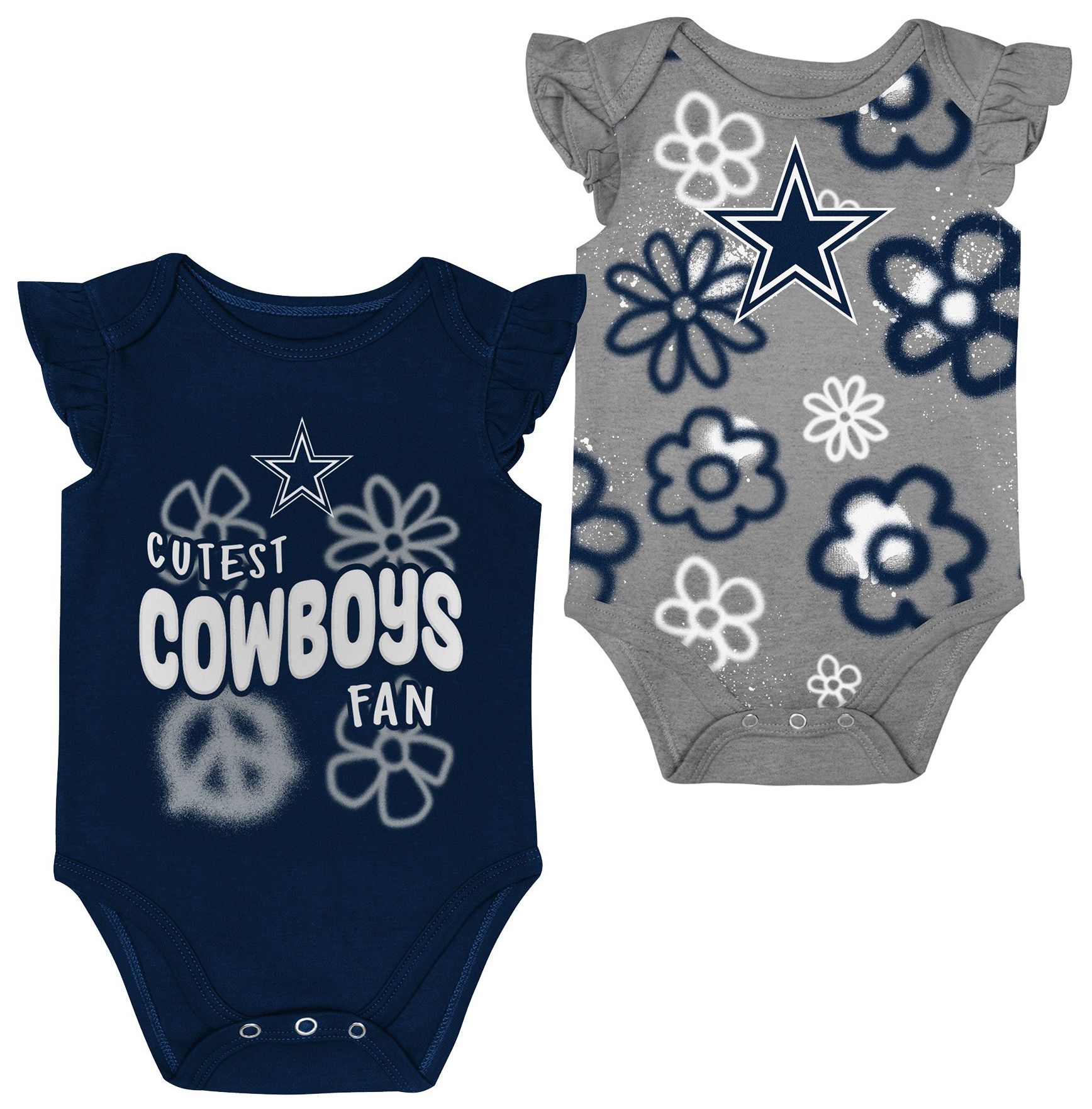 NFL Team Apparel Infant Dallas Cowboys Navy Newborn Heart Content 2-Piece Set product image