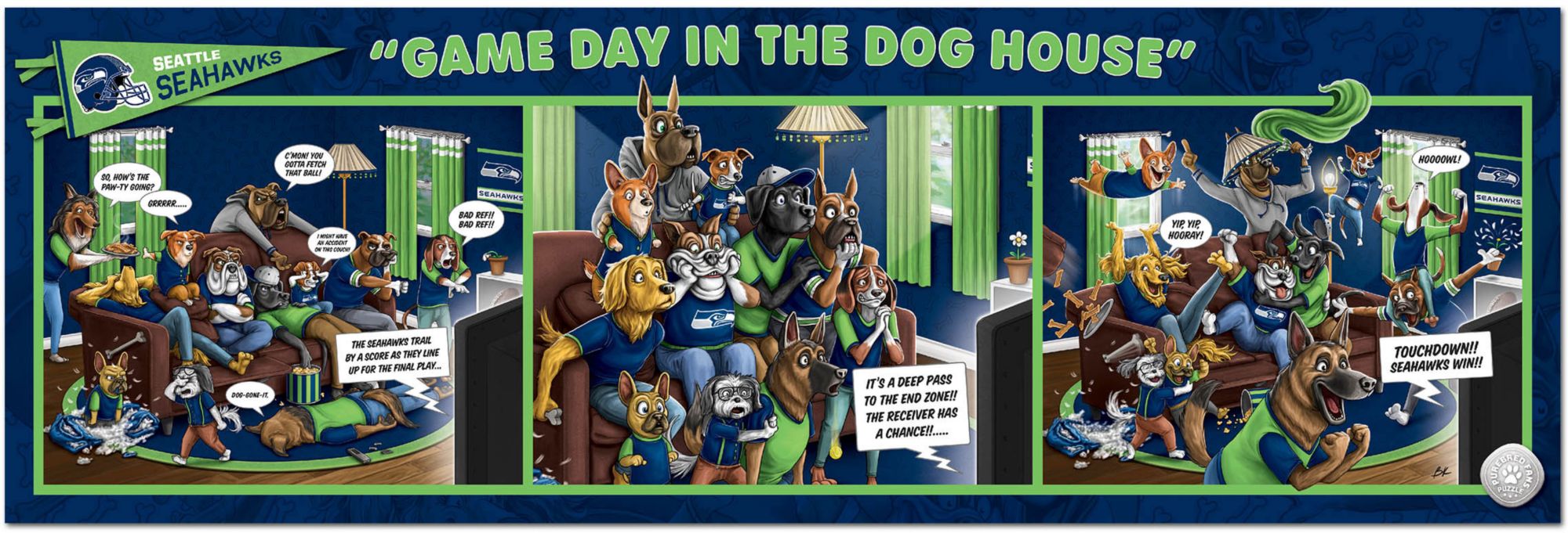 You The Fan Seattle Seahawks Gameday In The Dog House Puzzle