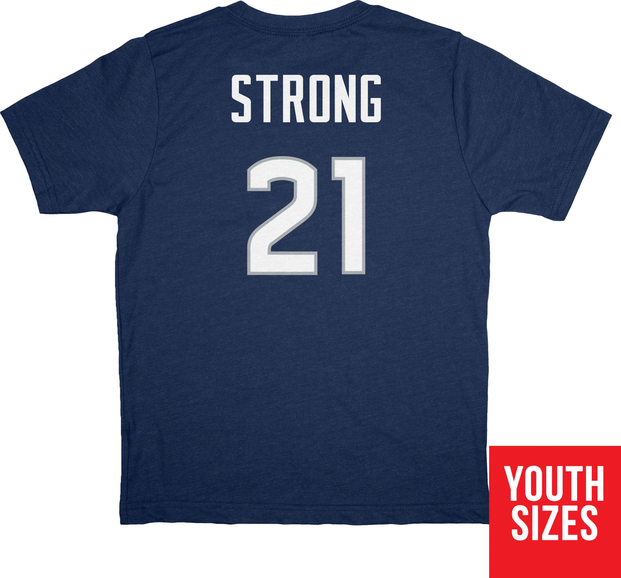 BreakingT Youth UConn Huskies Sarah Strong #21 Navy T-Shirt product image