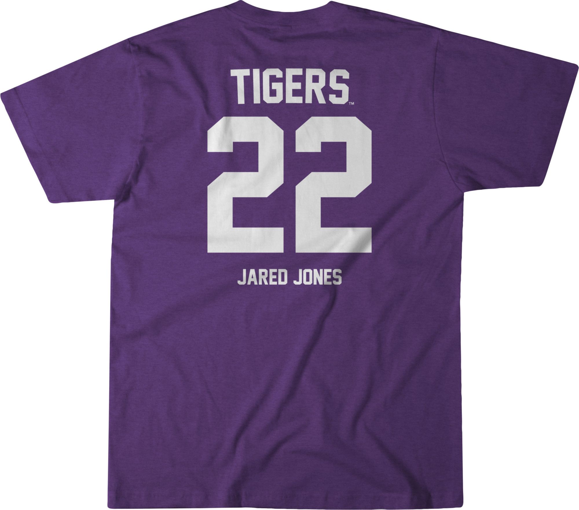 BreakingT Men's LSU Tigers Jared Jones #22 Purple T-Shirt product image
