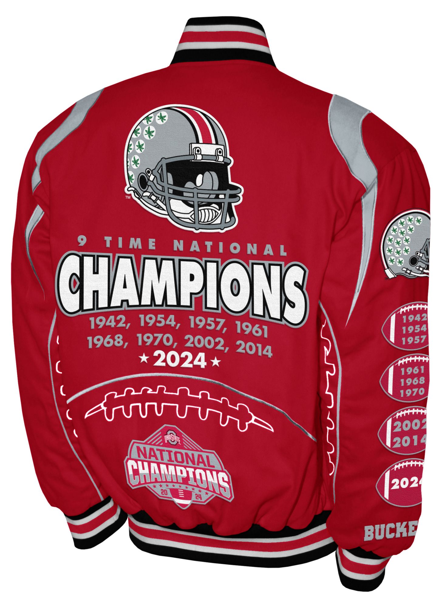 Franchise Club Men's Ohio State Buckeyes Red Commemorative Twill Jacket product image