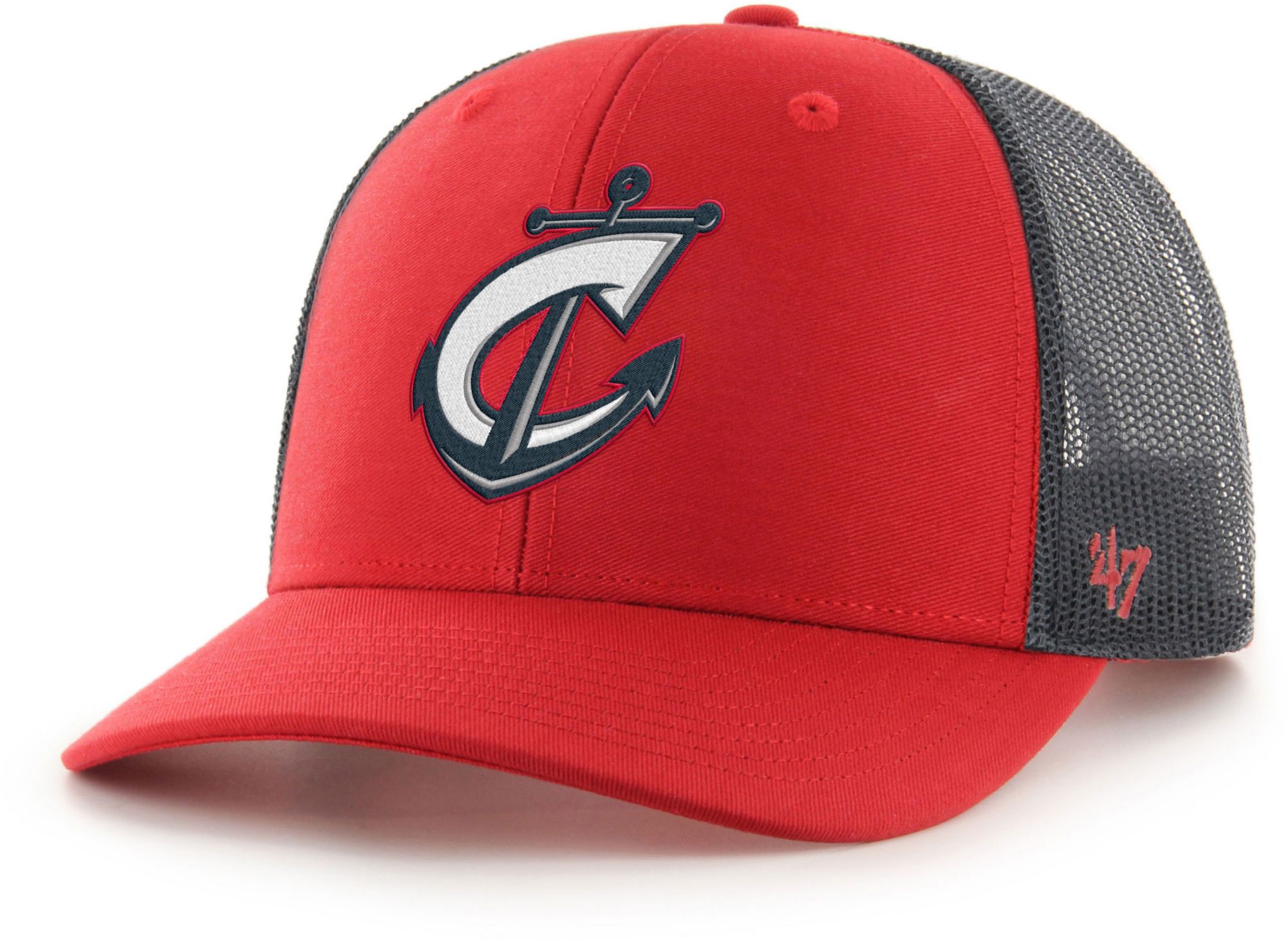 '47 Adult Columbus Clippers Red Adjustable Trucker Hat product image