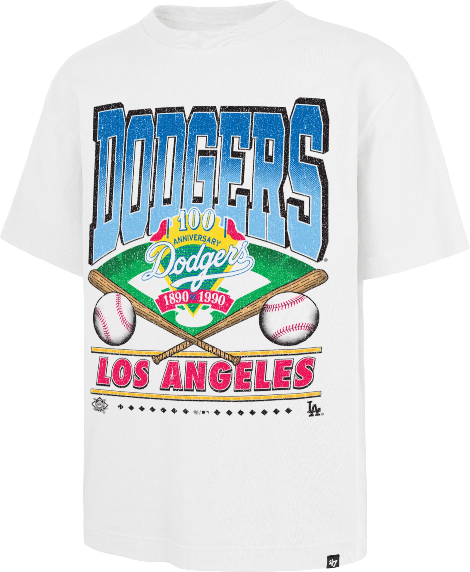 '47 Adult Los Angeles Dodgers White Cooperstown Foundation T-Shirt product image