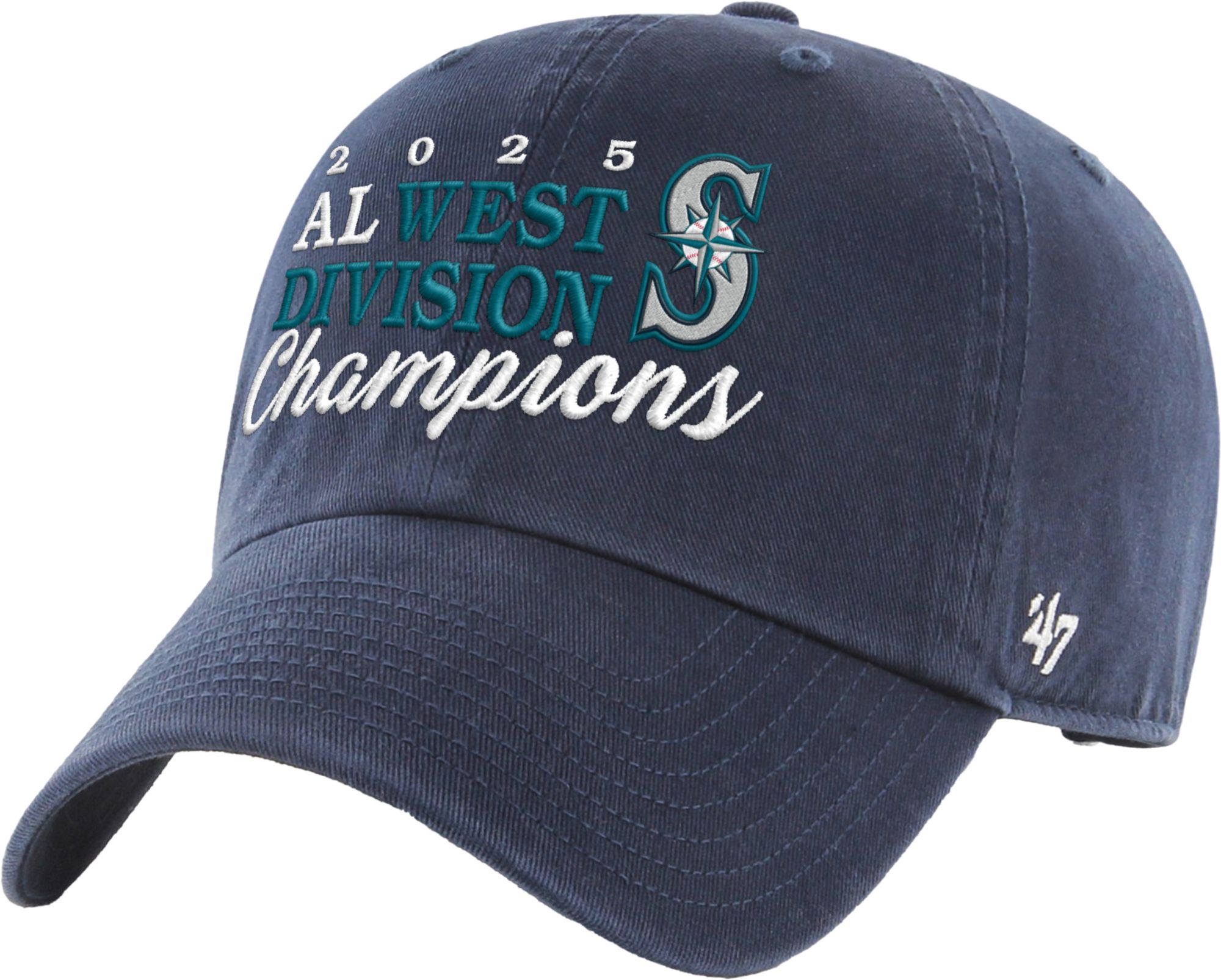 '47 Adult Seattle Mariners 2025 AL West Division Champions Clean Up Adjustable Hat product image