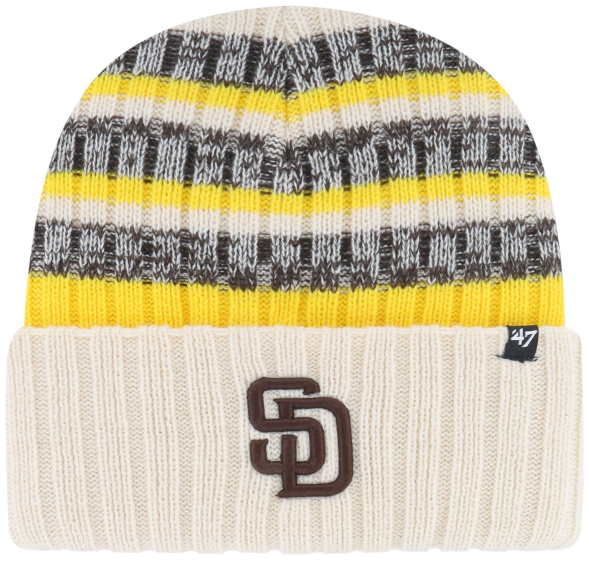'47 Adult San Diego Padres Tan Tavern Cuffed Knit Pom Beanie product image