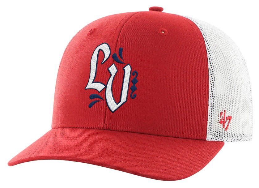 '47 Adult Lehigh Valley Ironpigs Red Adjustable Trucker Hat product image
