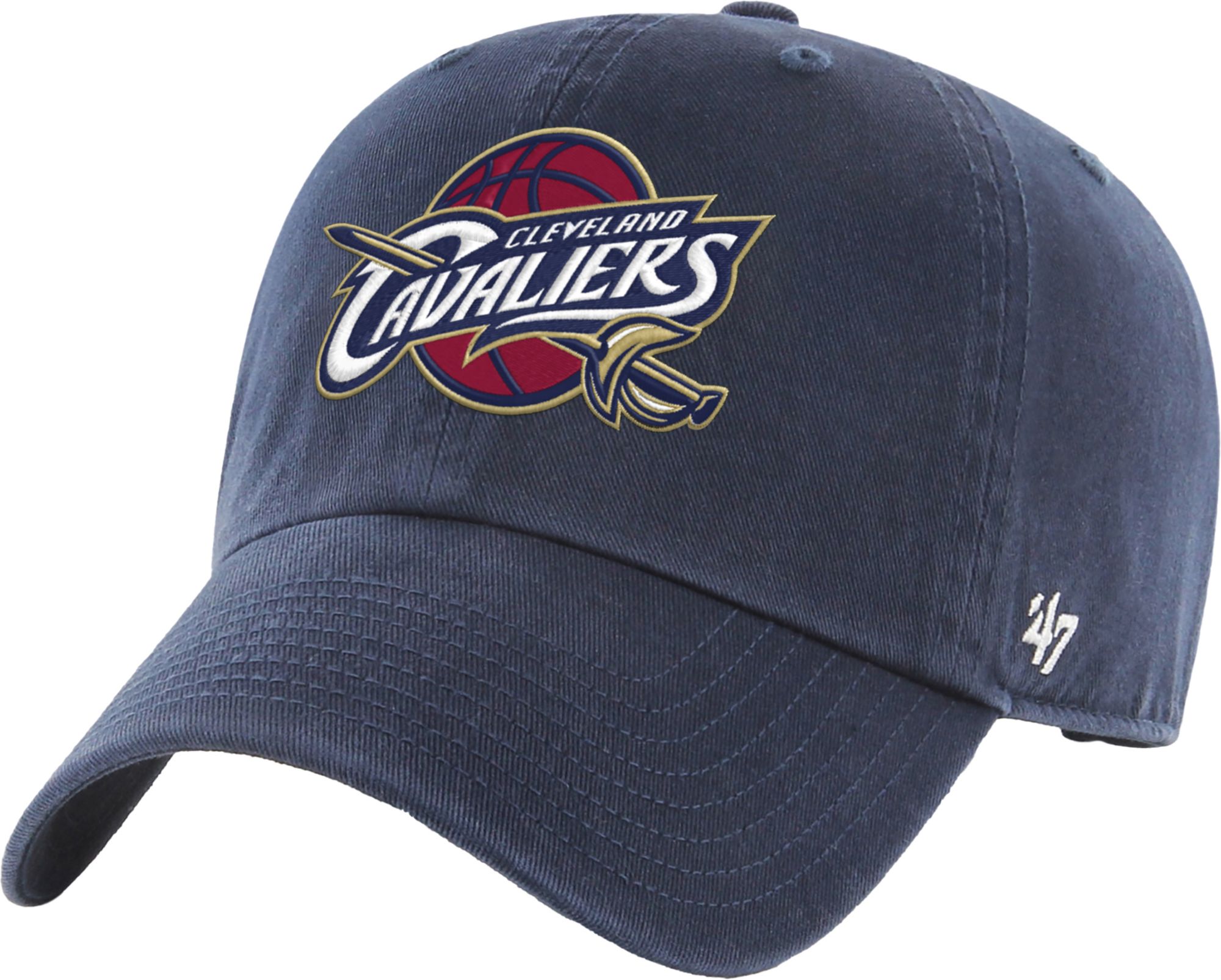 '47 Adult Cleveland Cavaliers Navy Hardwood Classics Logo Clean Up Adjustable Hat product image