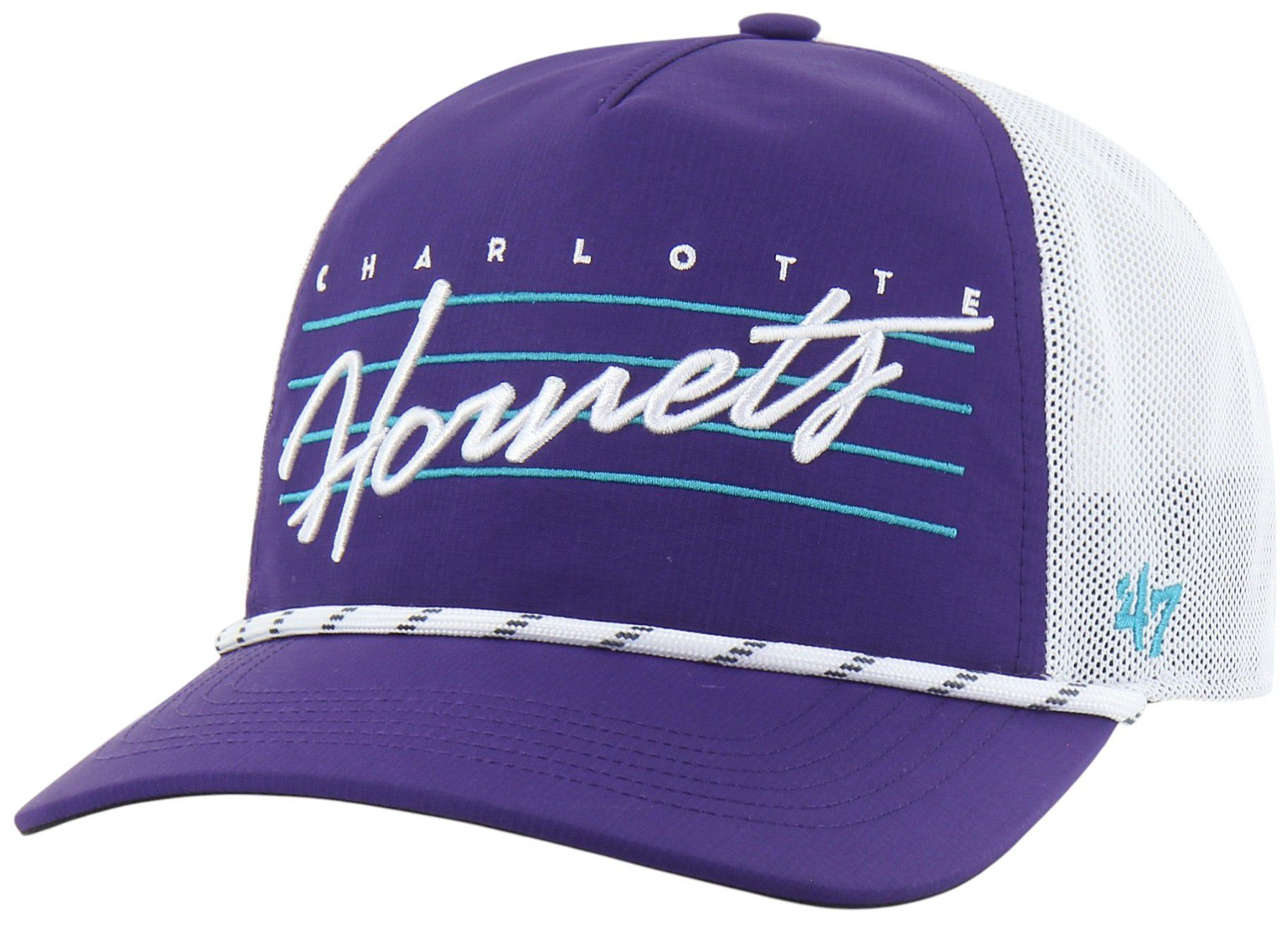 '47 Adult Charlotte Hornets Purple Brrr Downburst Hitch Adjustable Hat product image