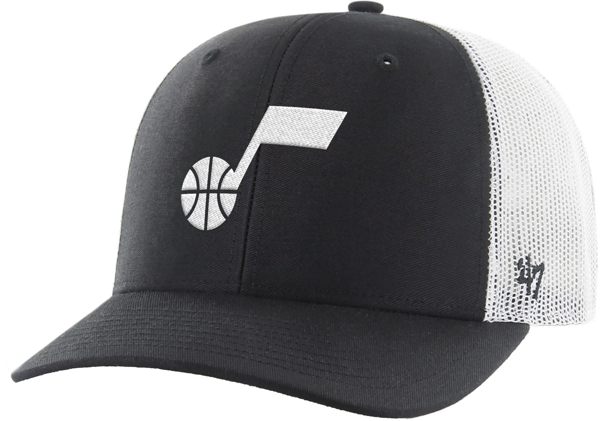'47 Adult Utah Jazz Black Adjustable Trucker Hat product image