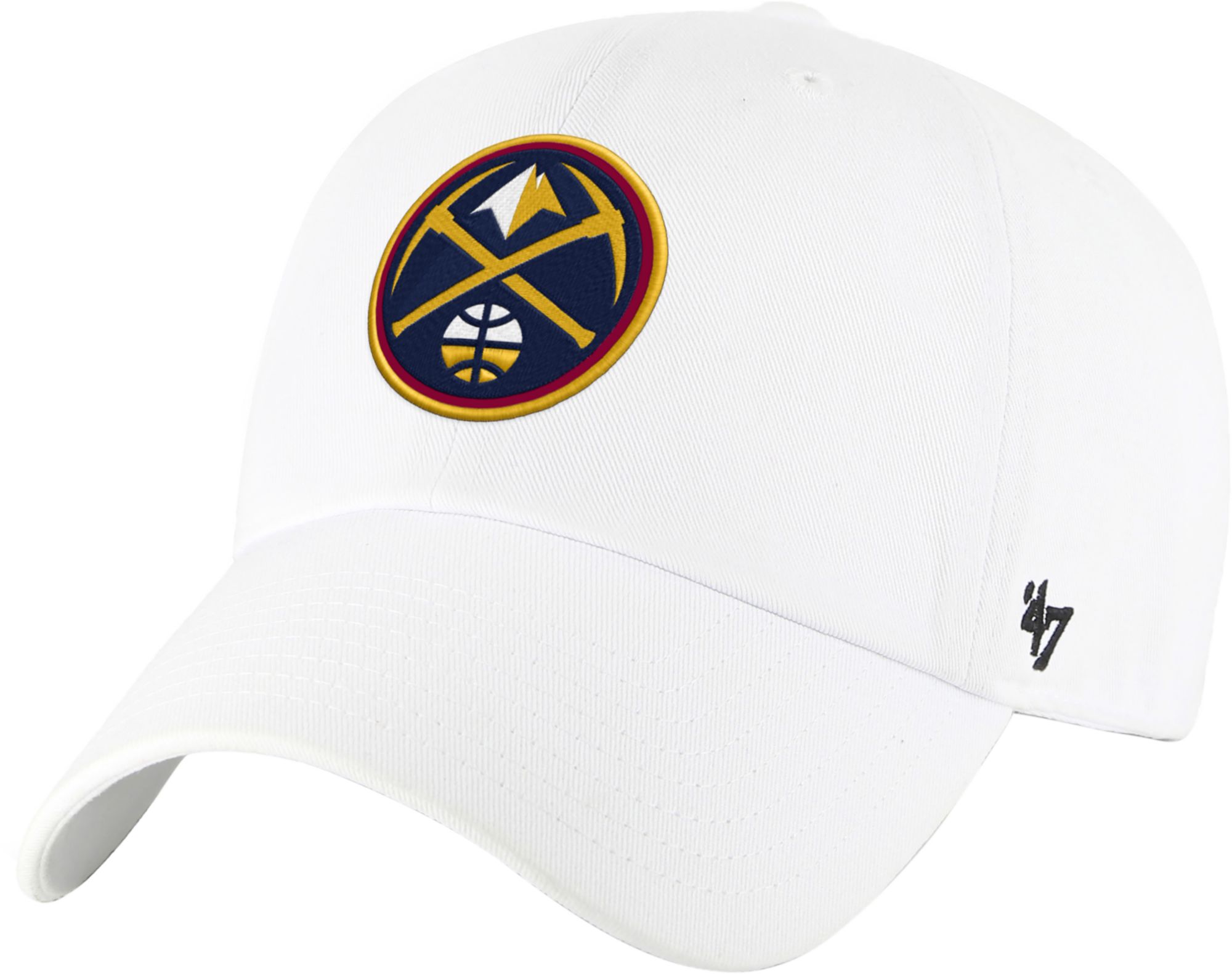 '47 Adult Denver Nuggets White Logo Clean Up Adjustable Hat product image