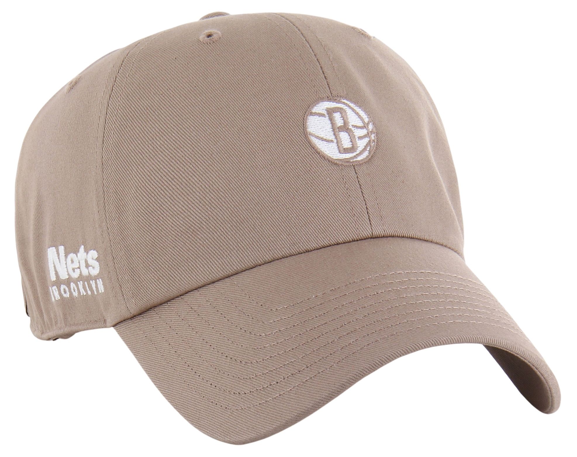 '47 Adult Brooklyn Nets Brown Contemporary Basics Foundational Logo Clean Up Adjustable Hat product image
