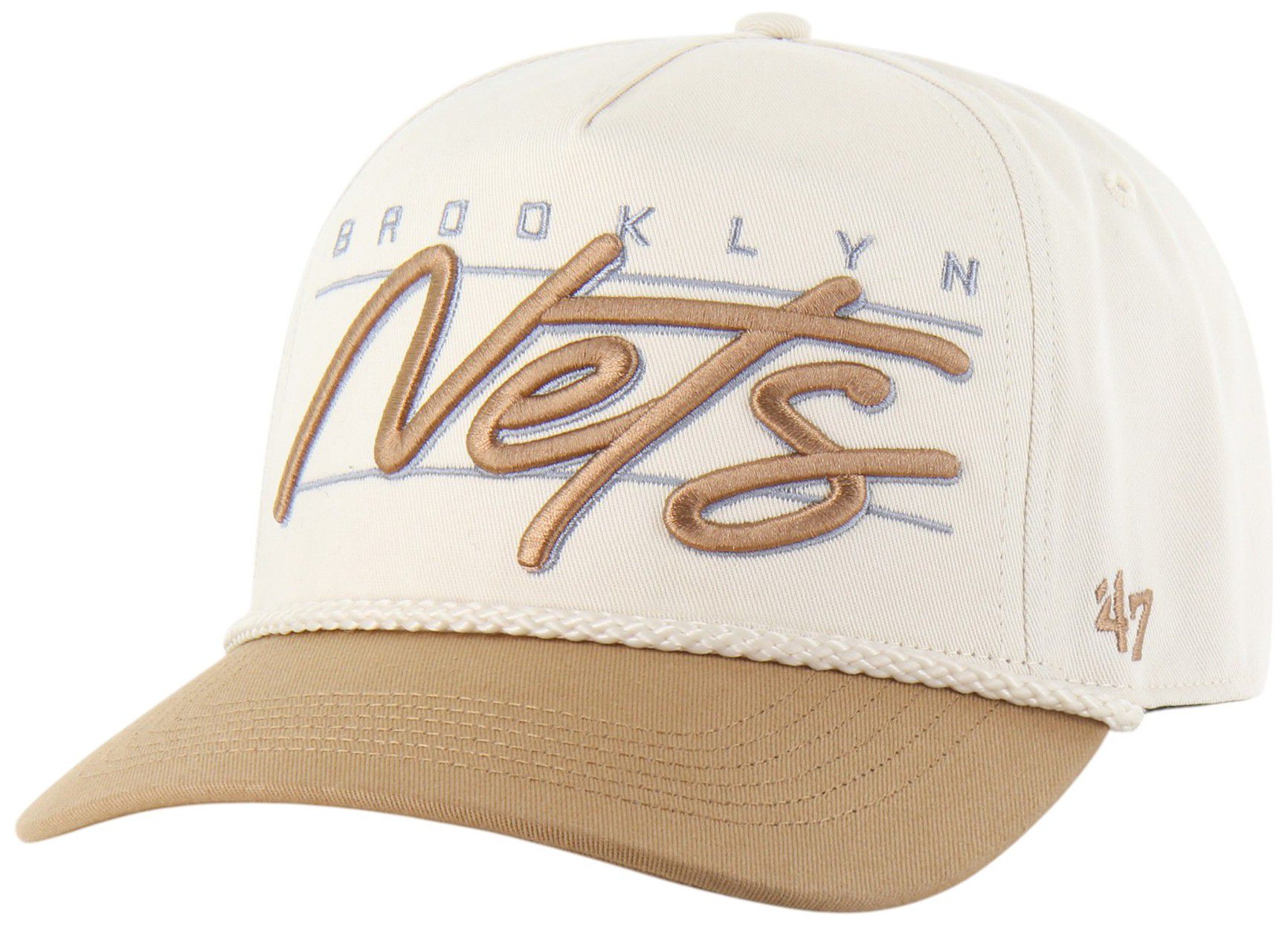 '47 Adult Brooklyn Nets Tan Neutral Condor Hitch Adjustable Hat product image
