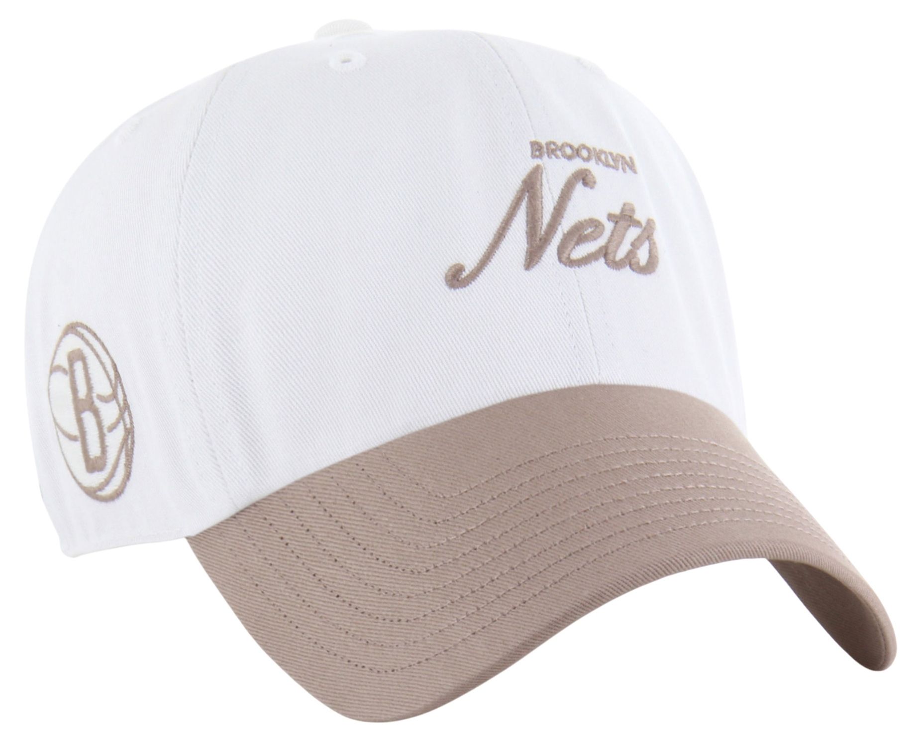 '47 Adult Brooklyn Nets Off White Contemporary Basics Foundational Clean Up Adjustable Hat product image