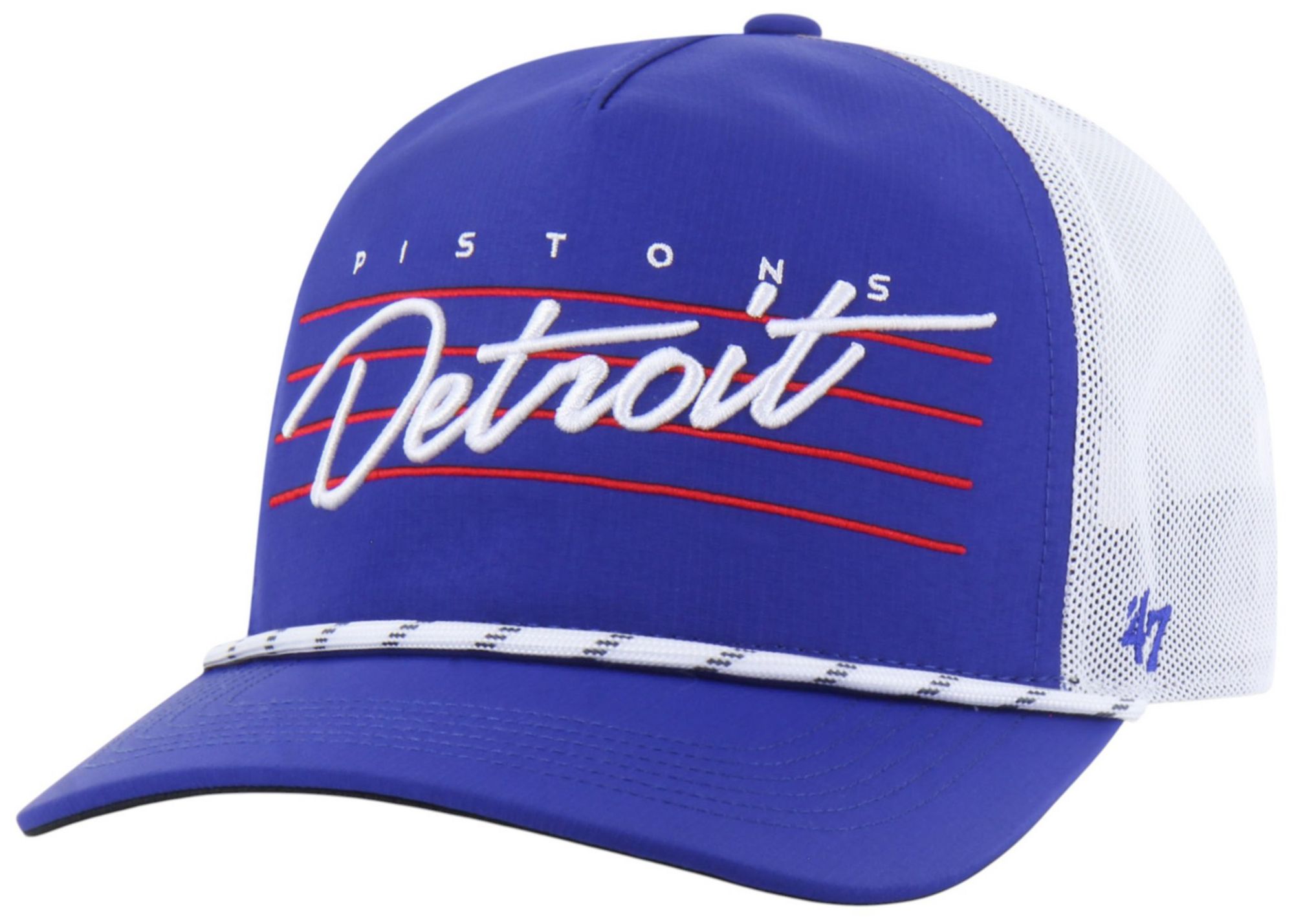 '47 Adult Detroit Pistons Blue Brrr Downburst Hitch Adjustable Hat product image