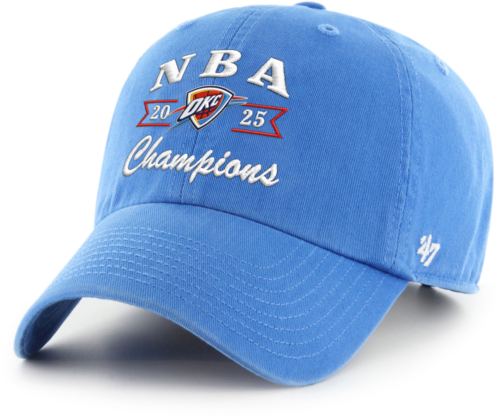 '47 Adult 2025 NBA Champions Oklahoma City Thunder Hitch Blue Adjustable Hat product image