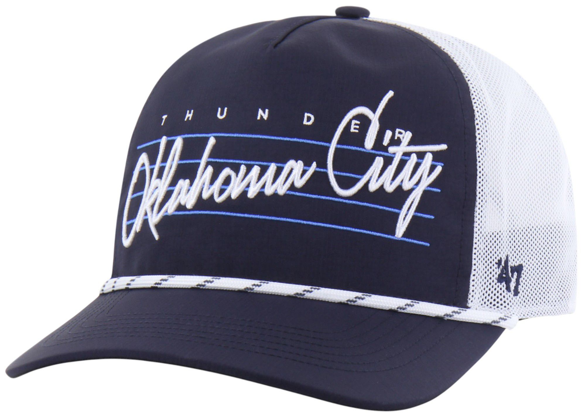 47 Adult Oklahoma City Thunder Navy Brrr Downburst Hitch Adjustable Hat product image