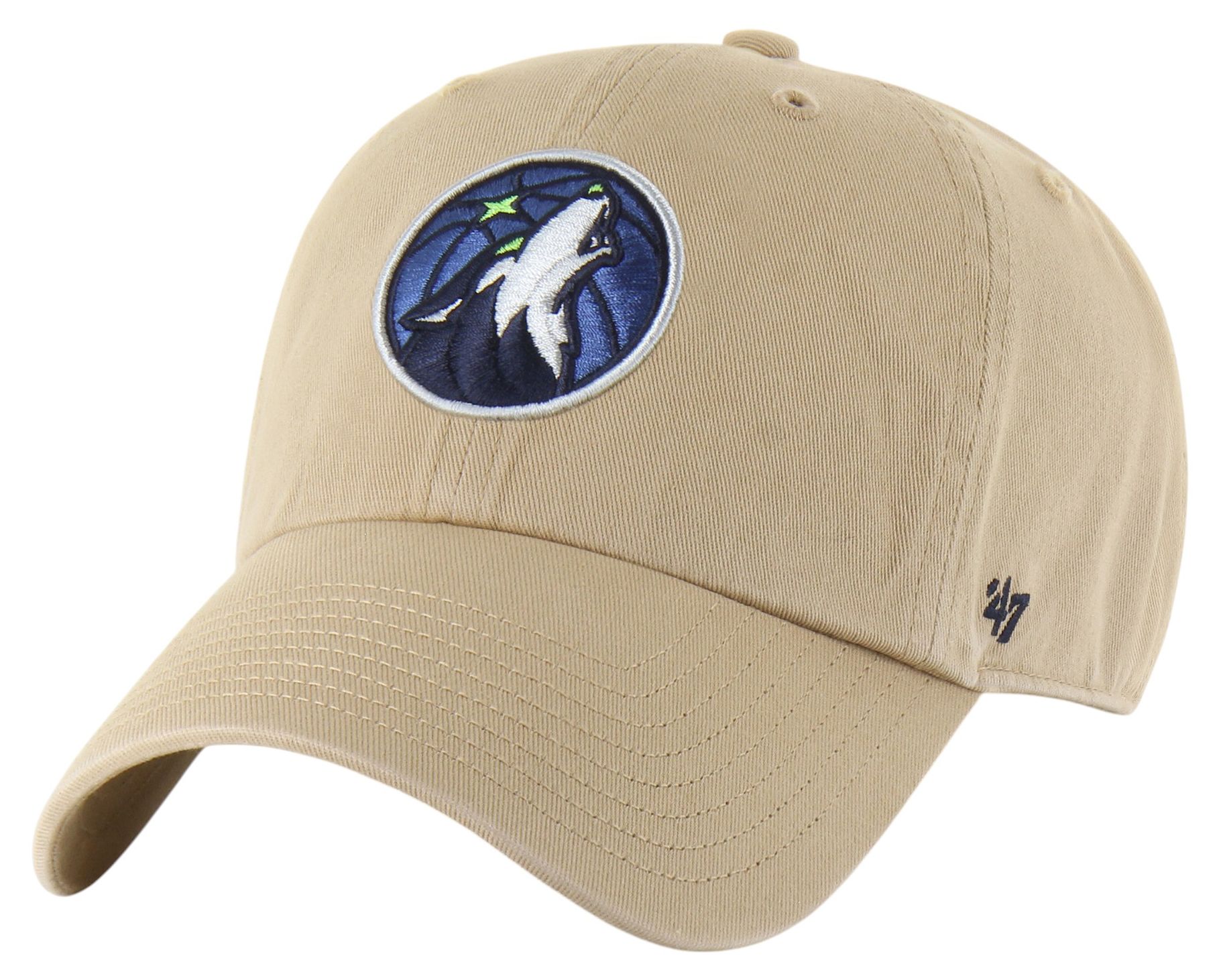 '47 Adult Minnesota Timberwolves Khaki Logo Cleanup Adjustable Hat product image