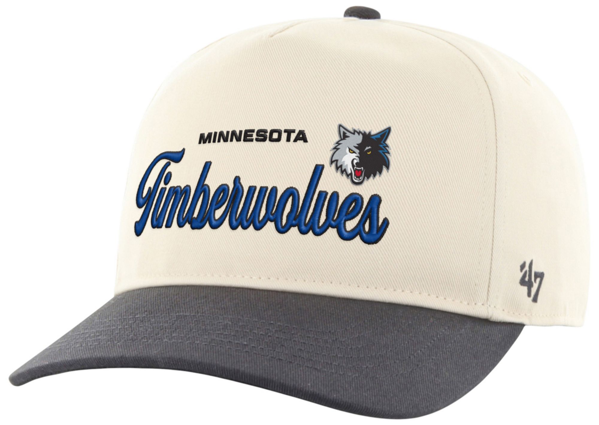 '47 Adult Minnesota Timberwolves Off White Hardwood Classics Assemble Hitch Adjustable Hat product image