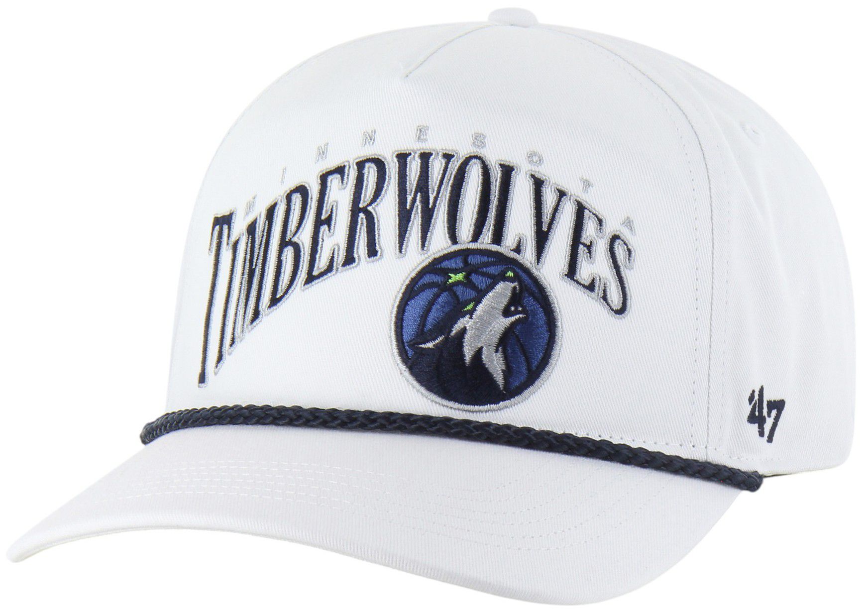 '47 Adult Minnesota Timberwolves White Graphic Wave Hitch Adjustable Hat product image