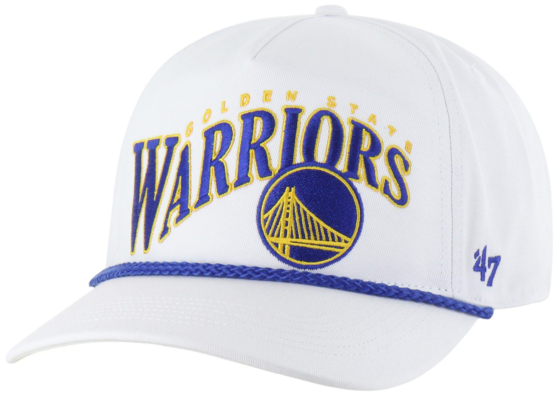 '47 Adult Golden State Warriors White Graphic Wave Hitch Adjustable Hat product image