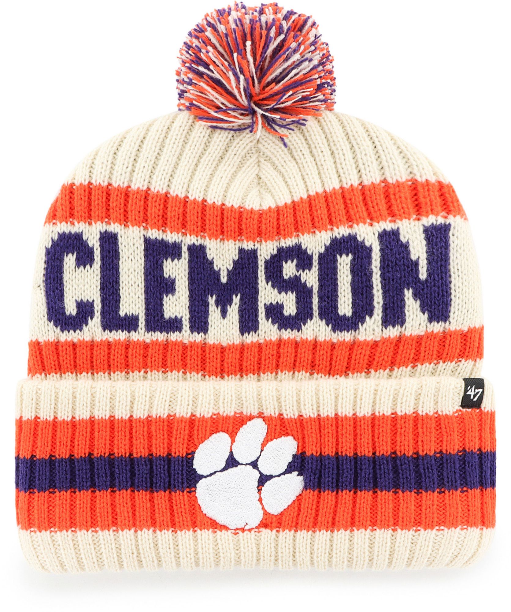 '47 Adult Clemson Tigers Natural Bering Knit Beanie product image