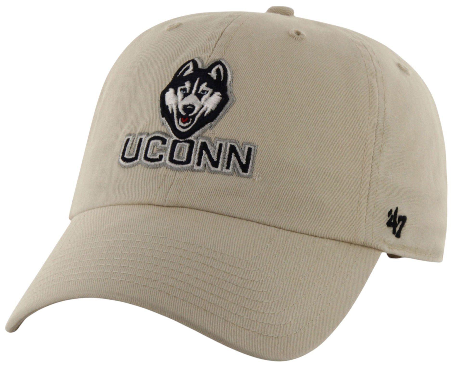 '47 Adult Connecticut Huskies Natural TC Fashion Logo Clean Up Adjustable Hat product image