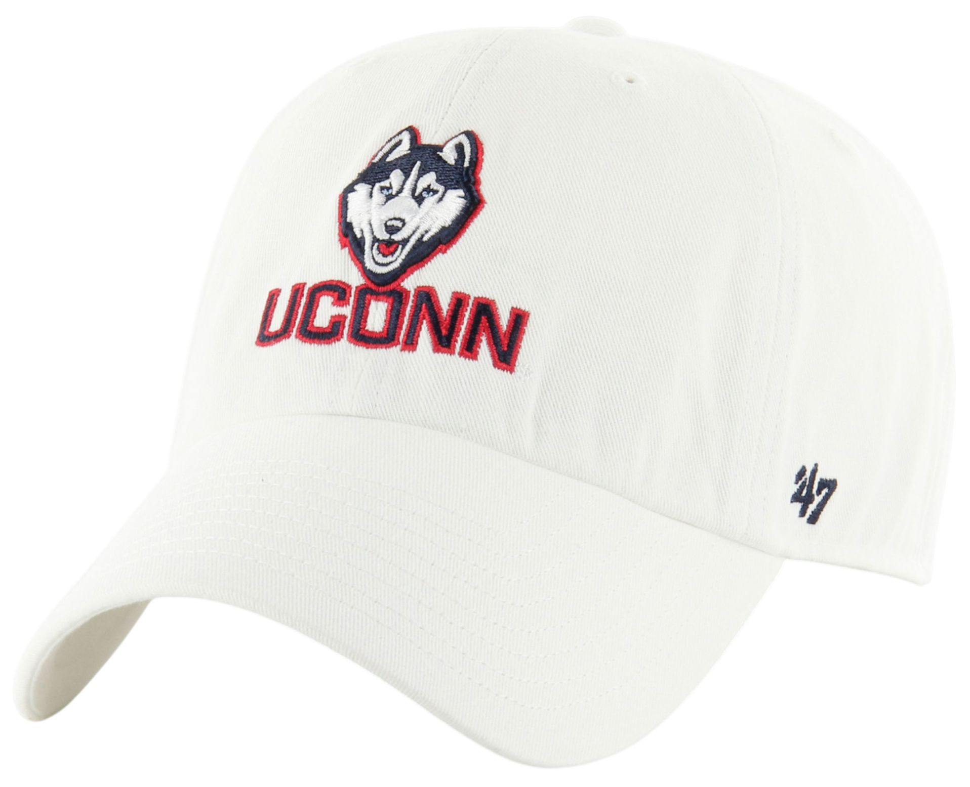 '47 Adult UConn Huskies White Clean Up Adjustable Hat product image