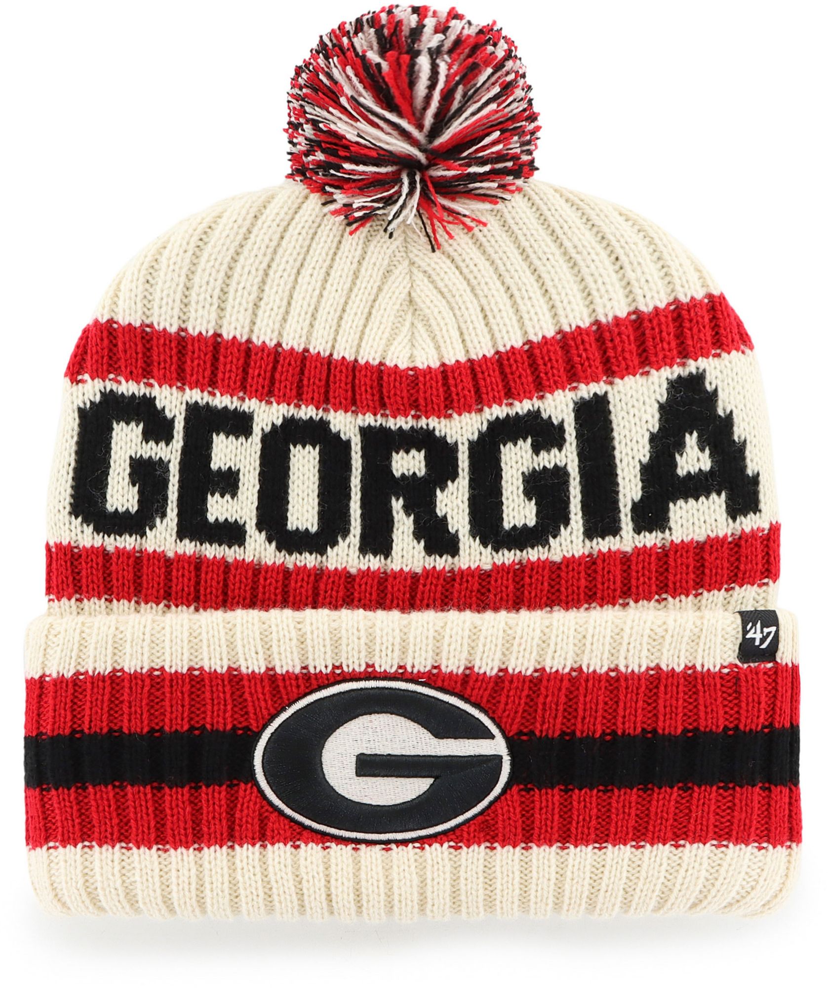 '47 Adult Georgia Bulldogs Natural Bering Knit Beanie product image